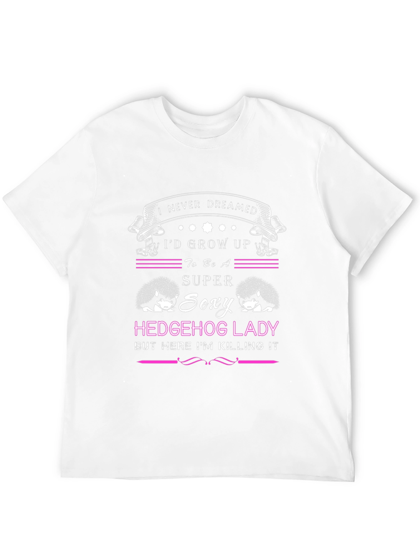 Black Super Sexy Hedgehog Lady T-Shirt view 12