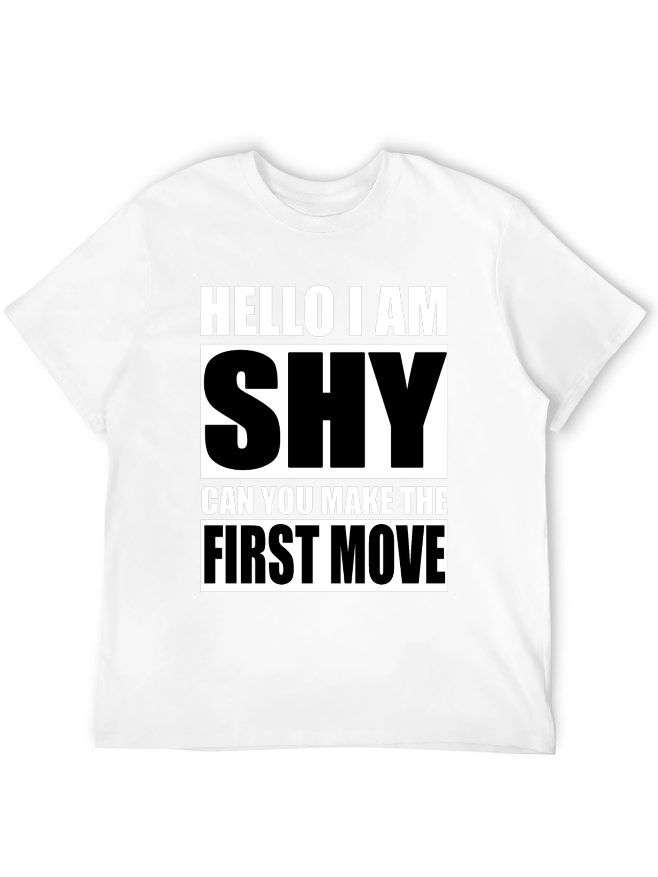 Black Shy Introvert Humor Graphic T-Shirt view 12