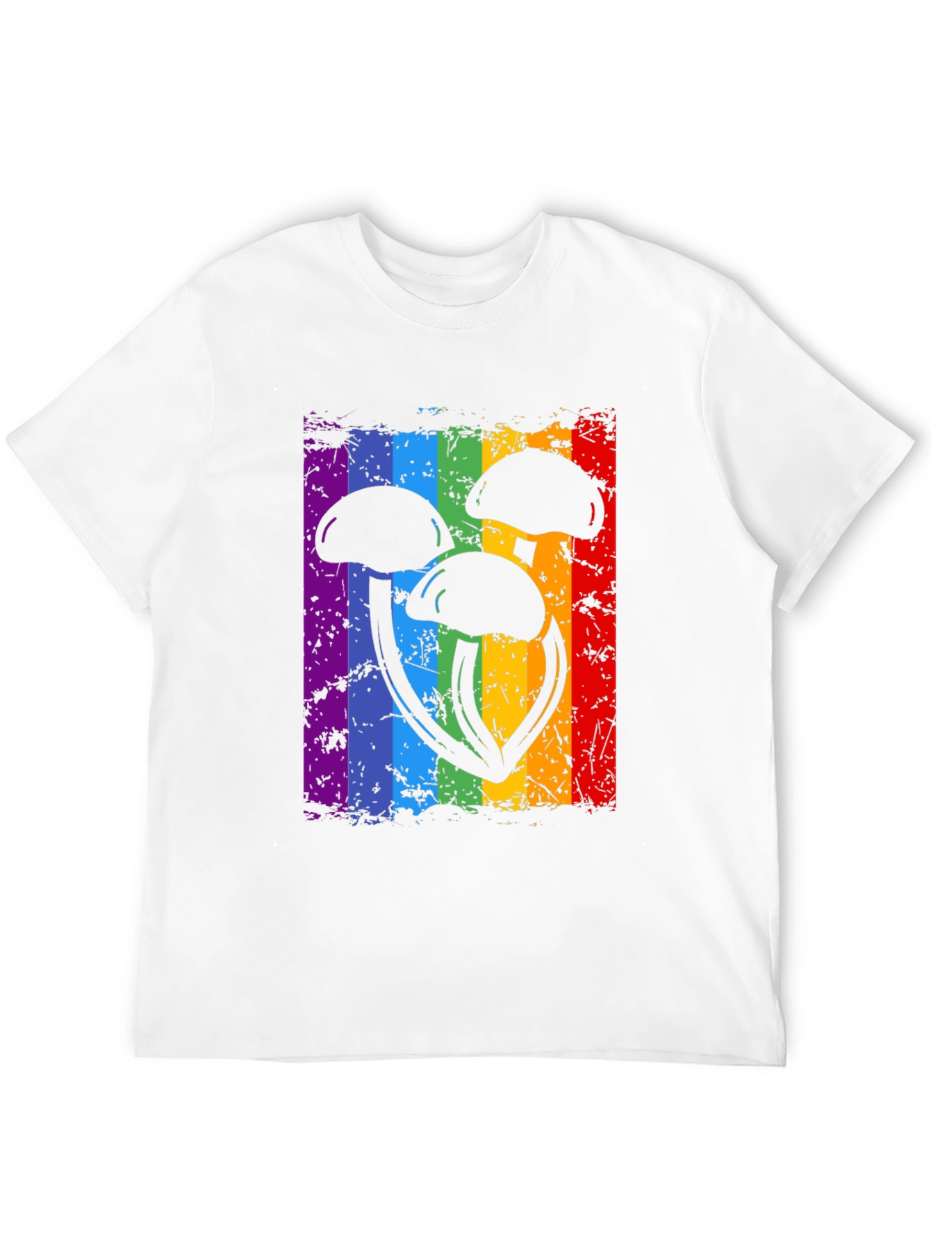 Black Rainbow Mushroom Graphic Tee view 12