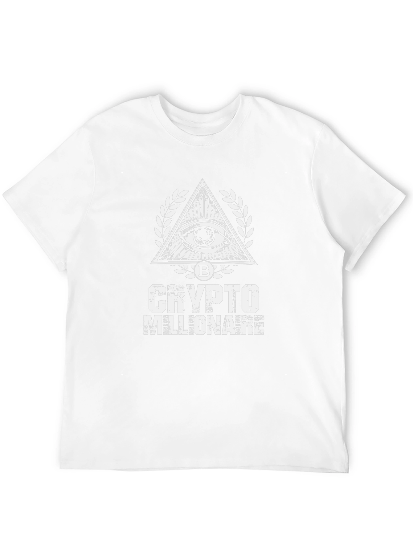 Black Crypto Millionaire T-Shirt - Black Tee with Illuminati Eye view 12