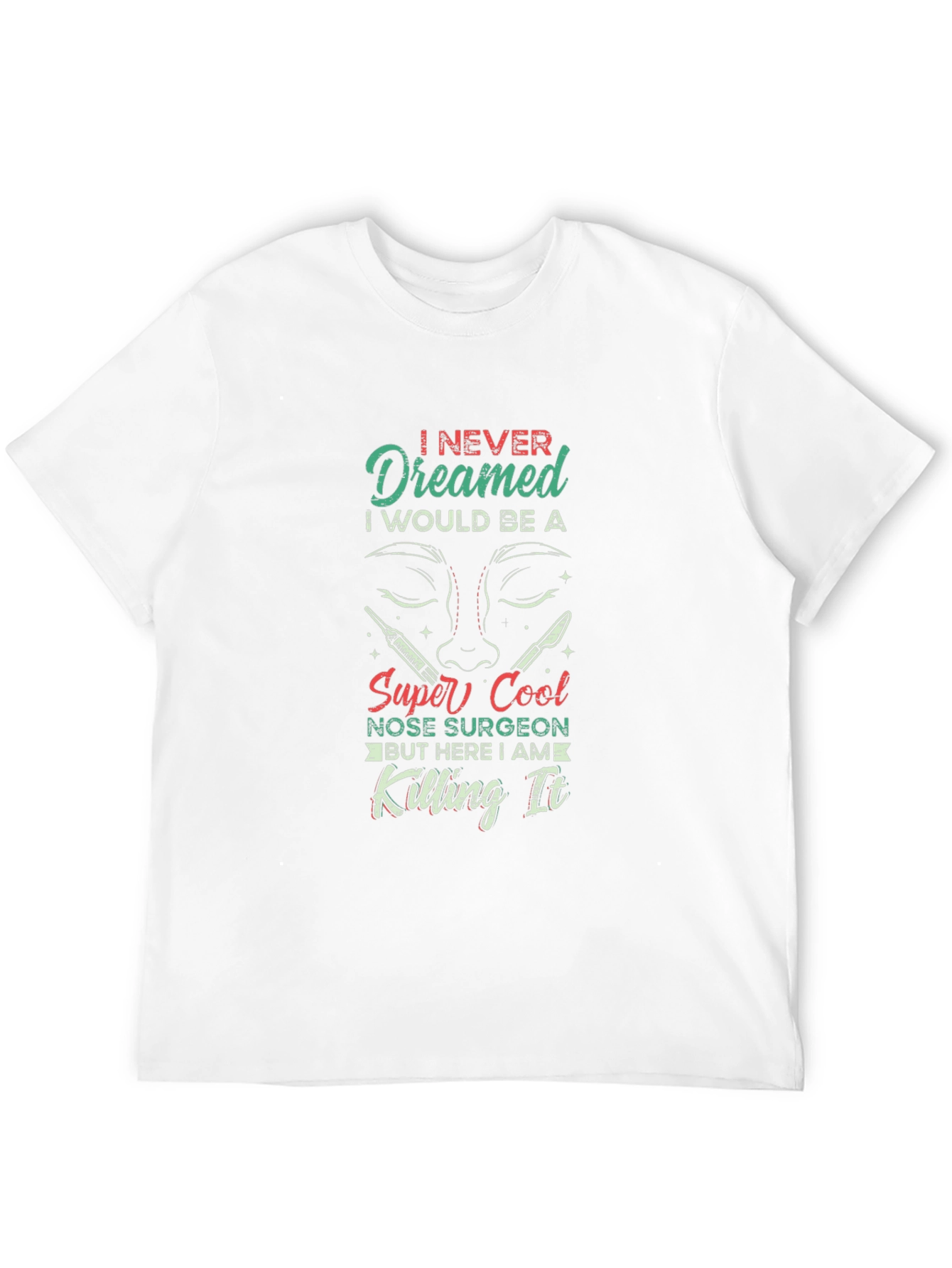 Black Super Cool Nose Surgeon Black T-Shirt view 12