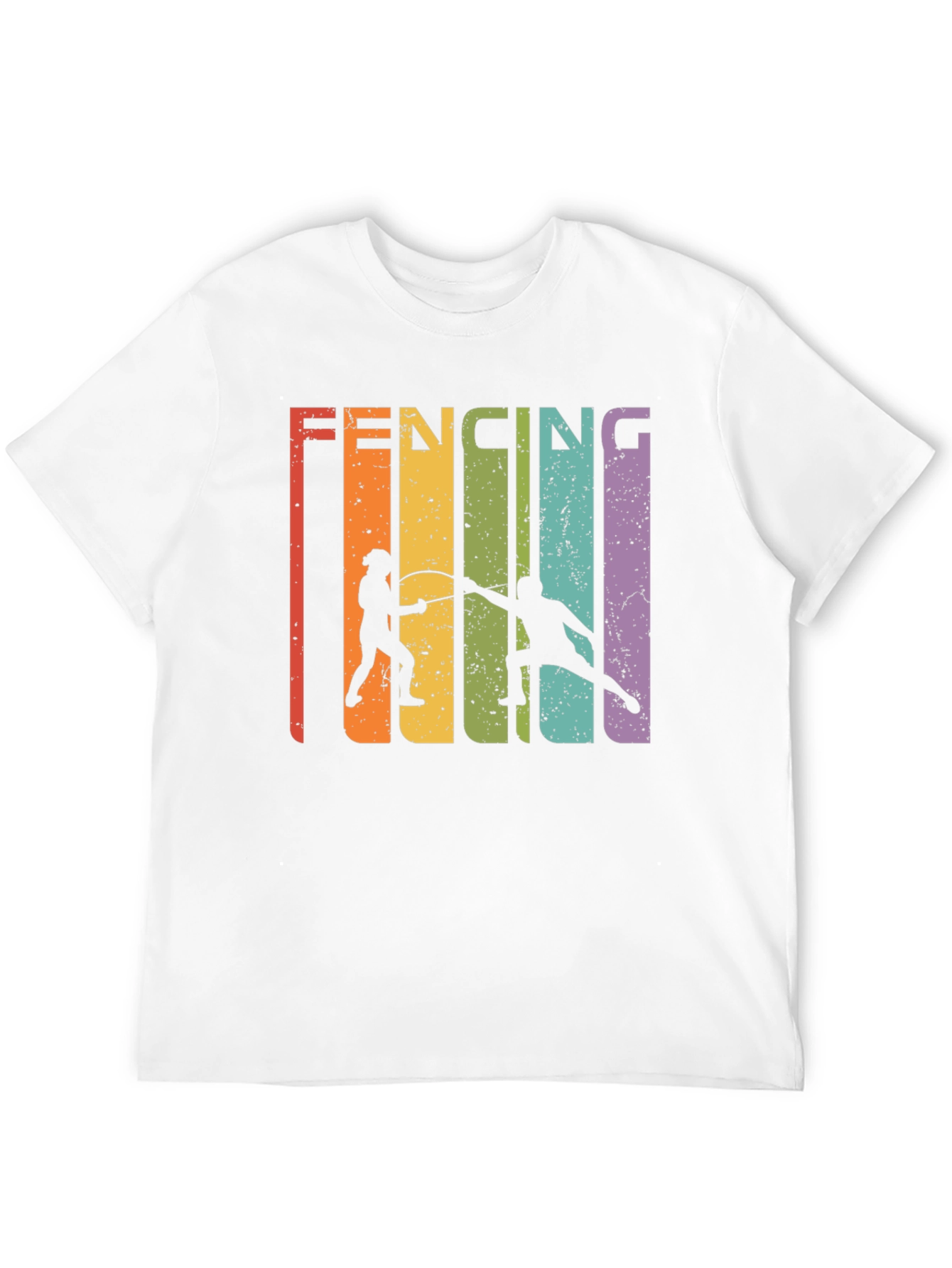 Black Retro Fencing Graphic T-Shirt view 12