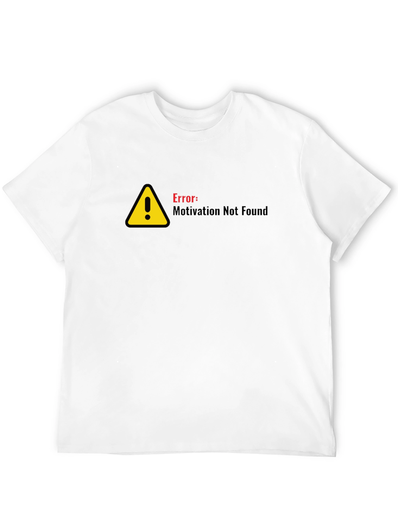 Black Error Motivation Not Found Black T-Shirt view 12