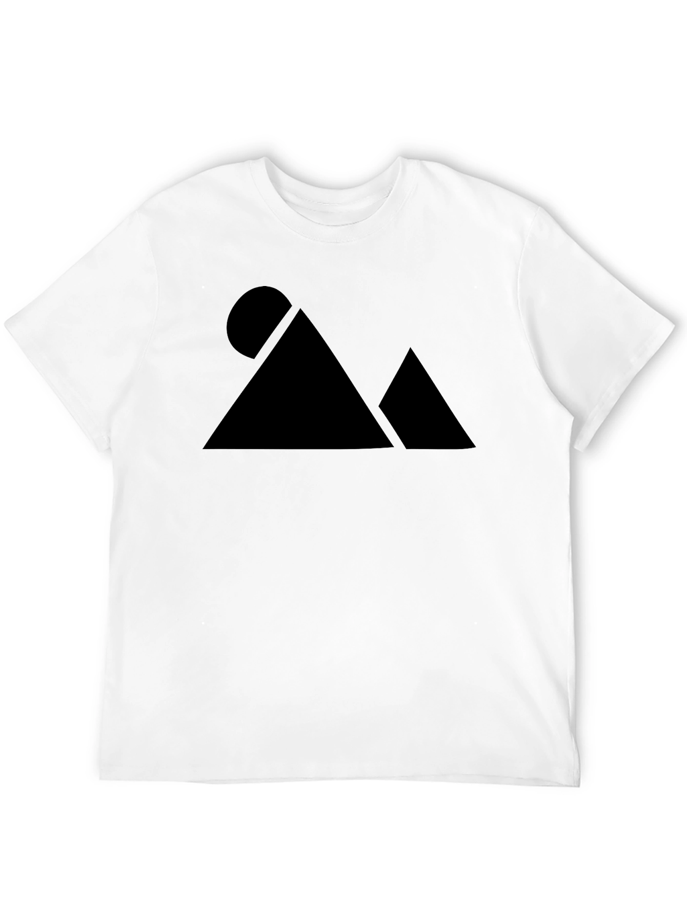 Black Geometric Mountain Black T-Shirt - Adventure Style view 12