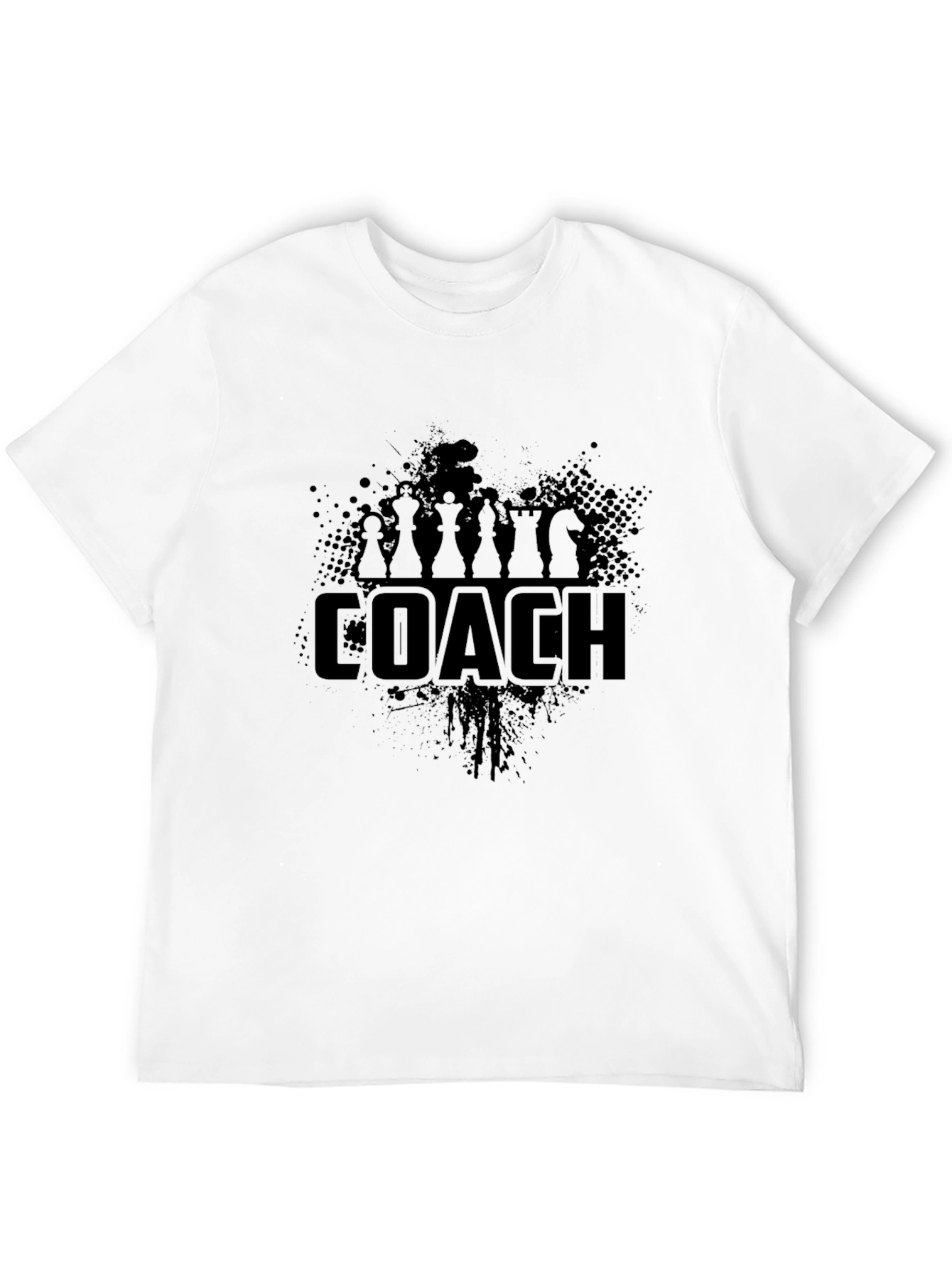 Black Chess Coach Graphic Tee - Black Cotton T-Shirt view 12