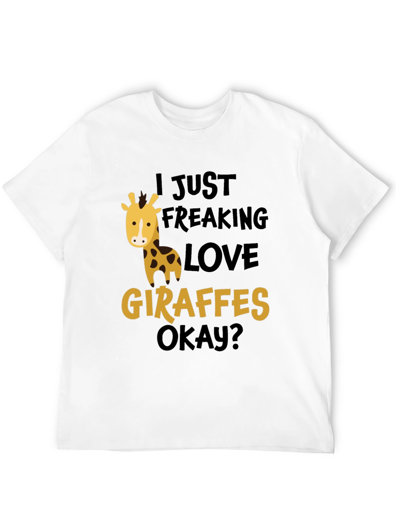 Black I Just Freaking Love Giraffes T-Shirt view 12