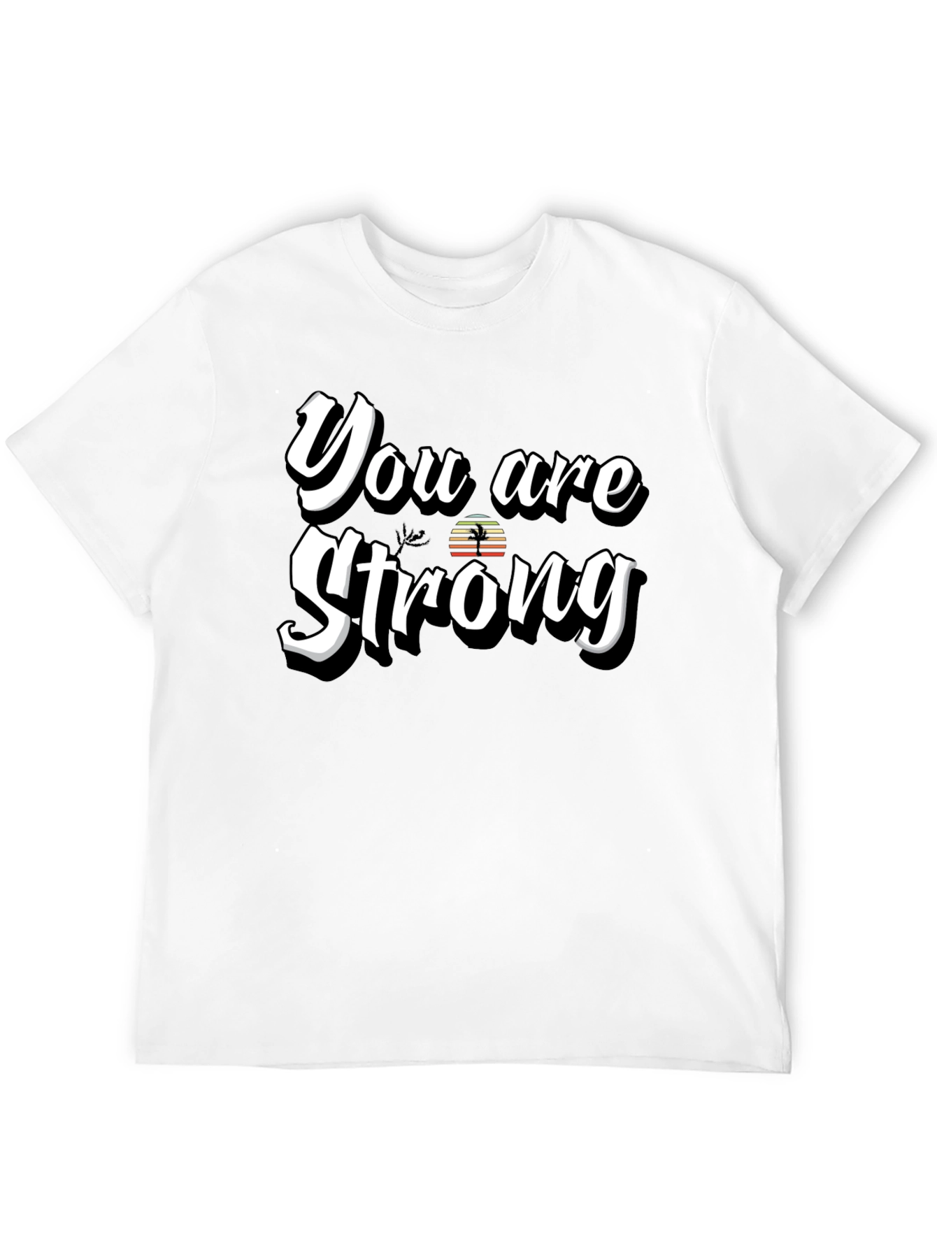 Black You Are Strong Graphic T-Shirt - Motivational Design view 12