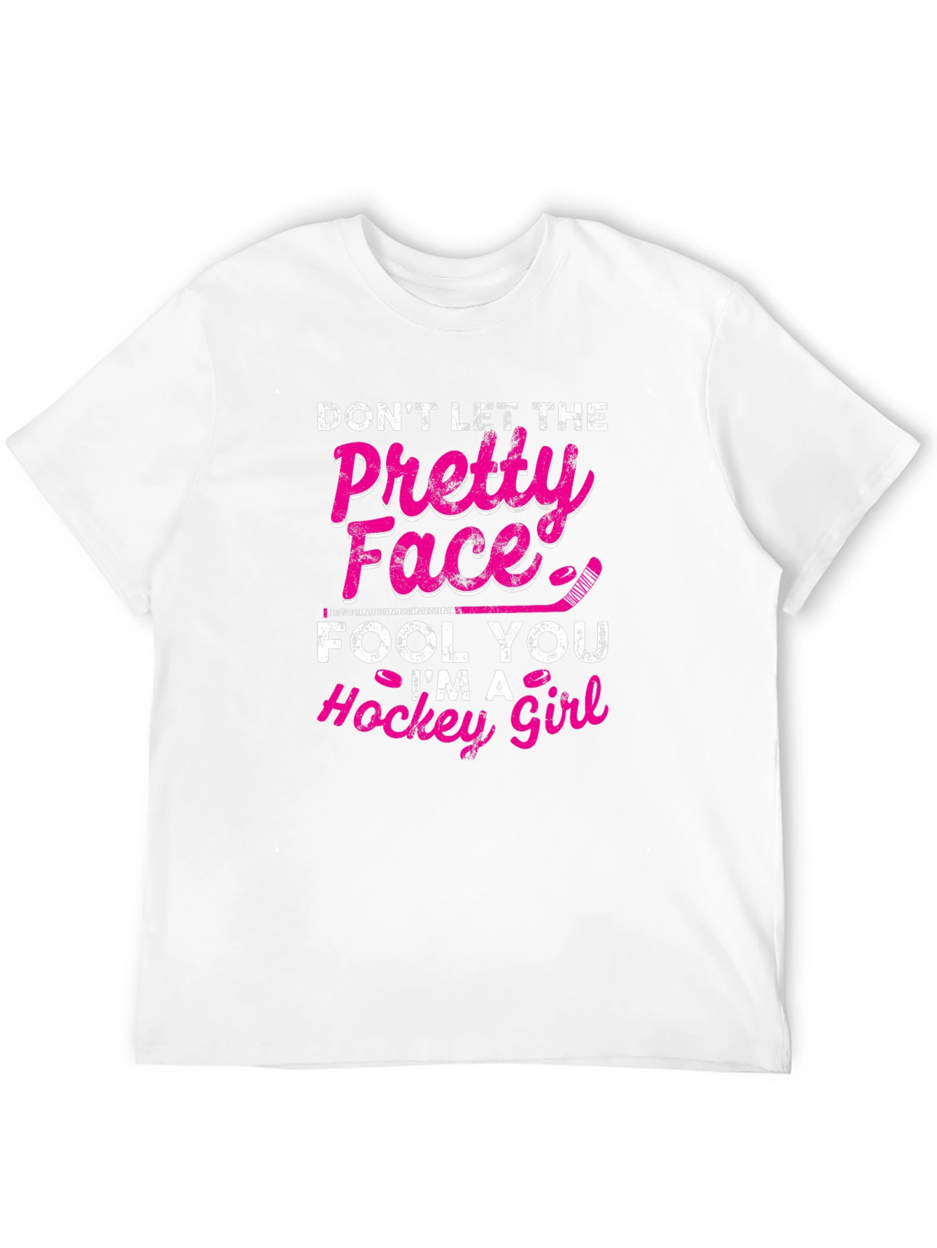 Black Hockey Girl T-Shirt - Don't Let The Pretty Face Fool You view 12