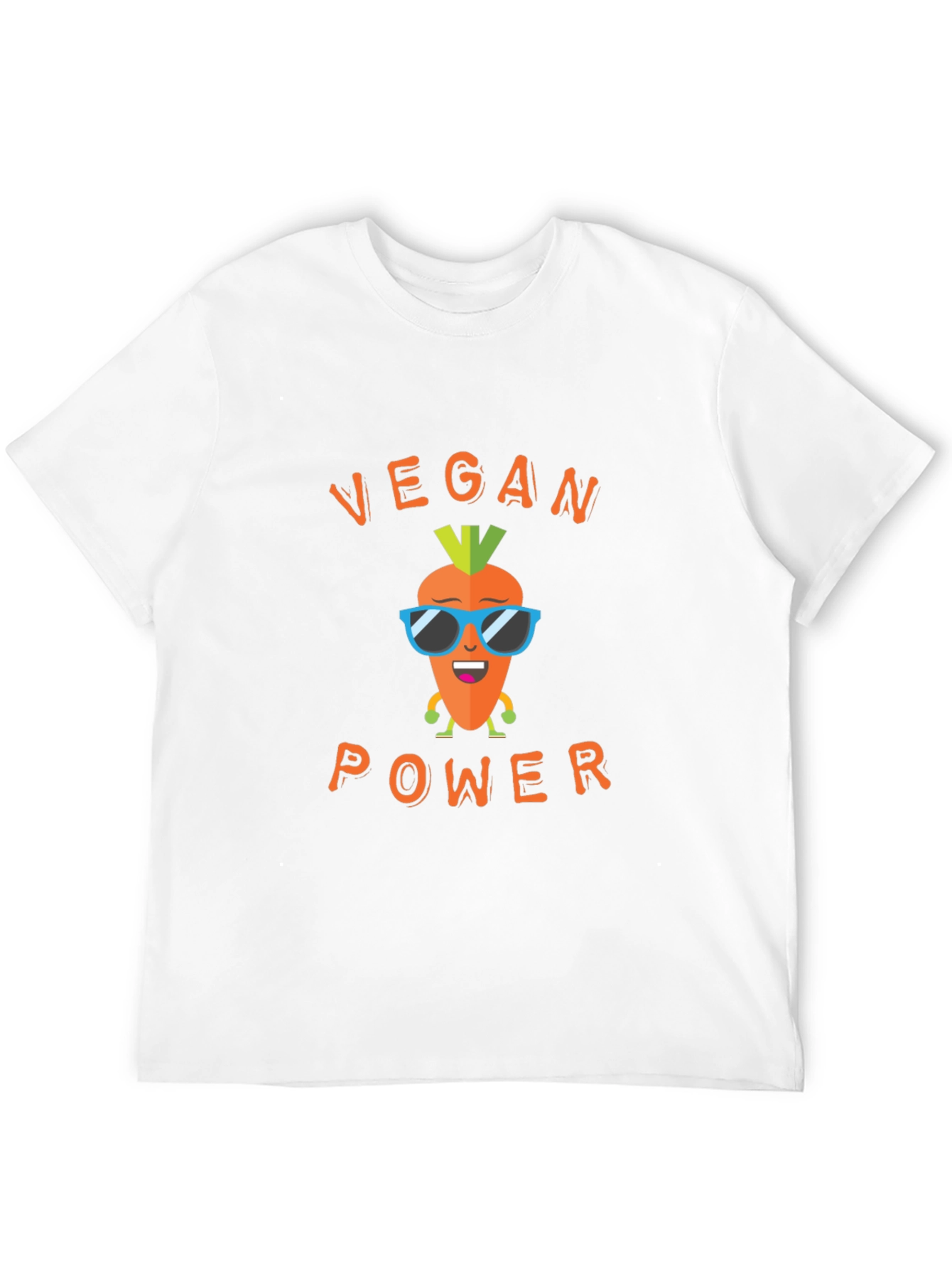 Black Vegan Power Graphic Tee - Carrot Cartoon view 12