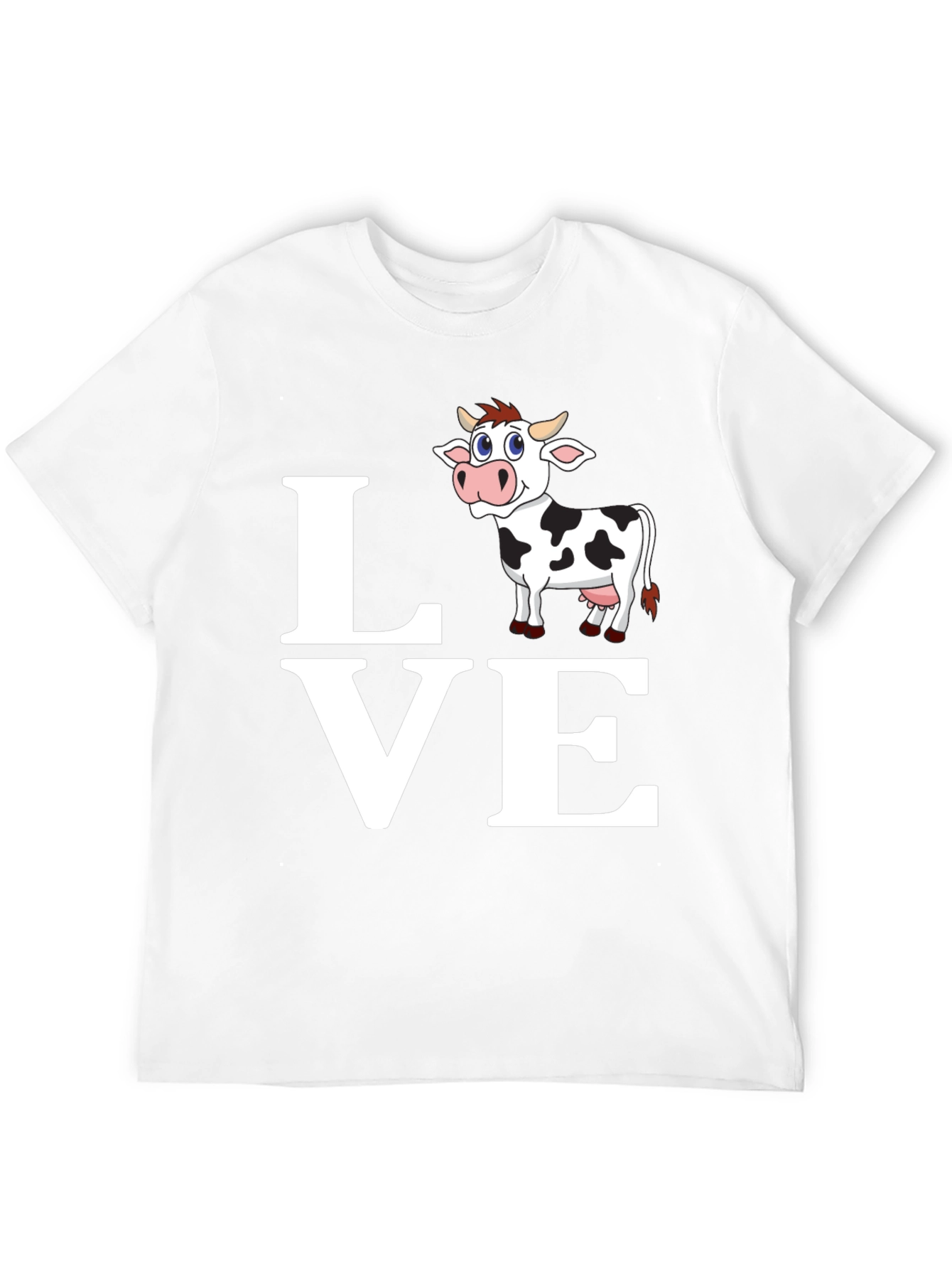 Black Cute Cow Lover T-Shirt - Black Cotton Blend view 12