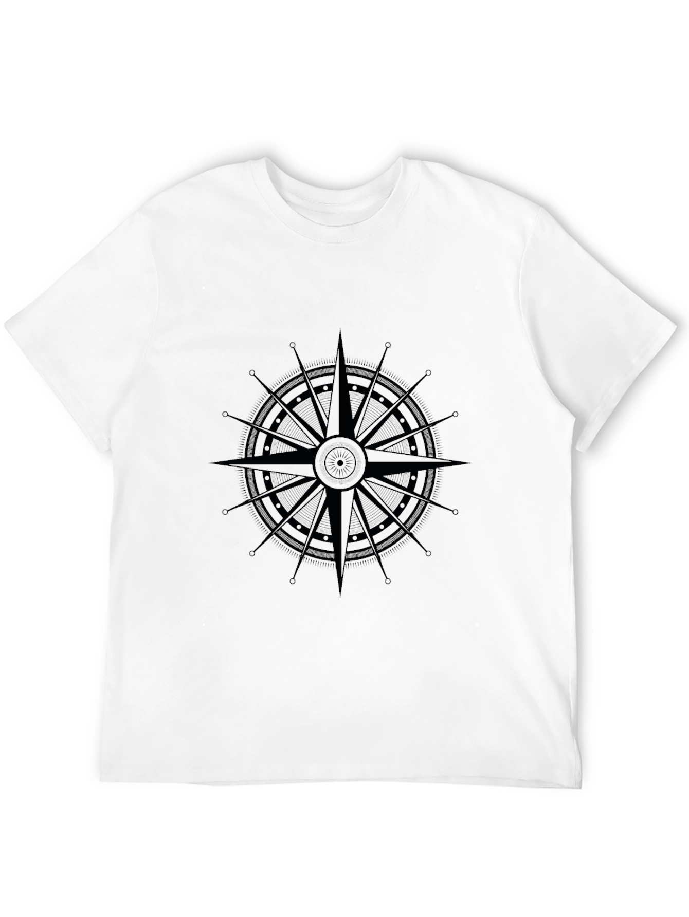 Black Men's Black Compass Graphic Tee view 12