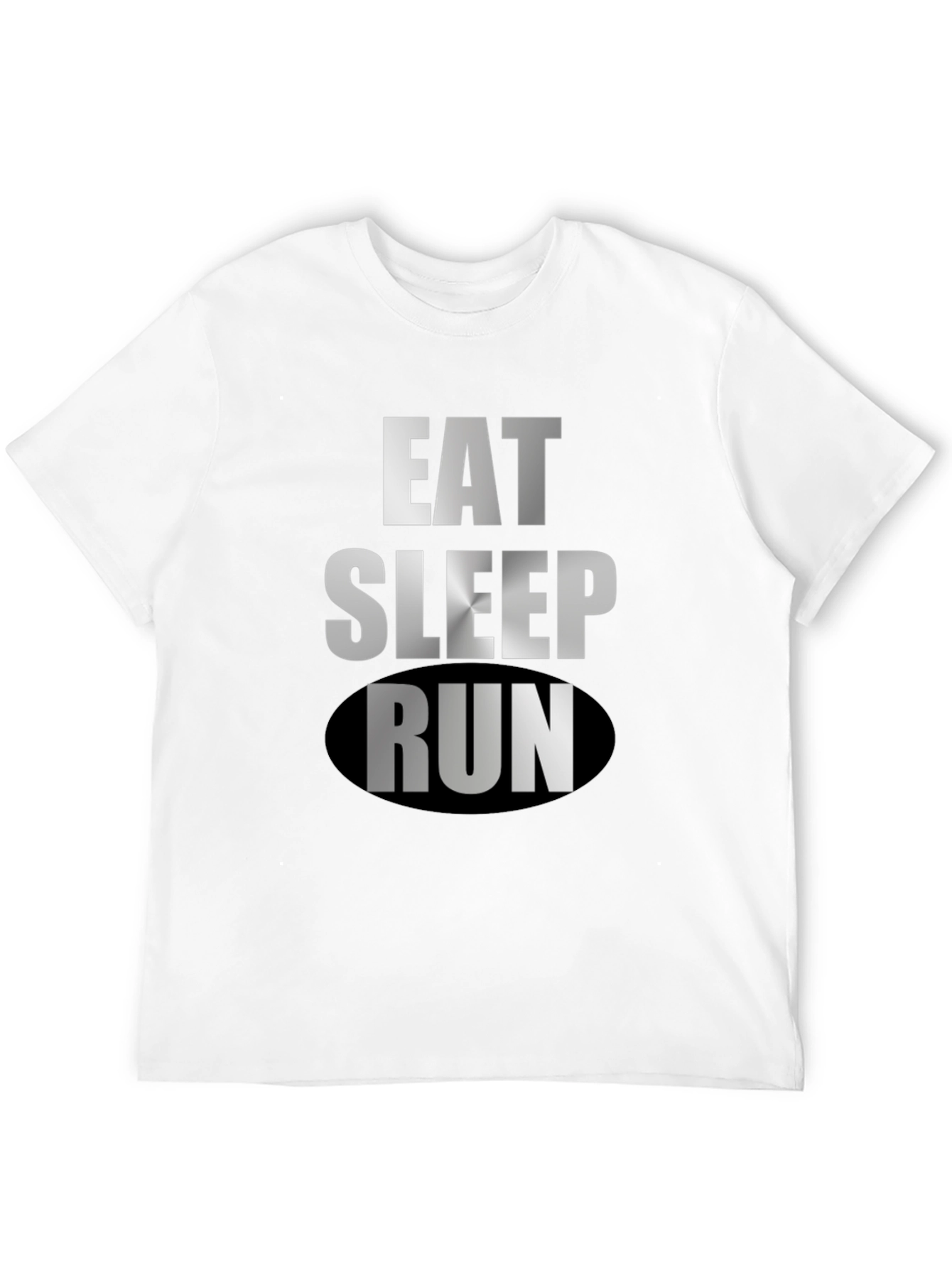 Black Eat Sleep Run Black Graphic Tee view 12