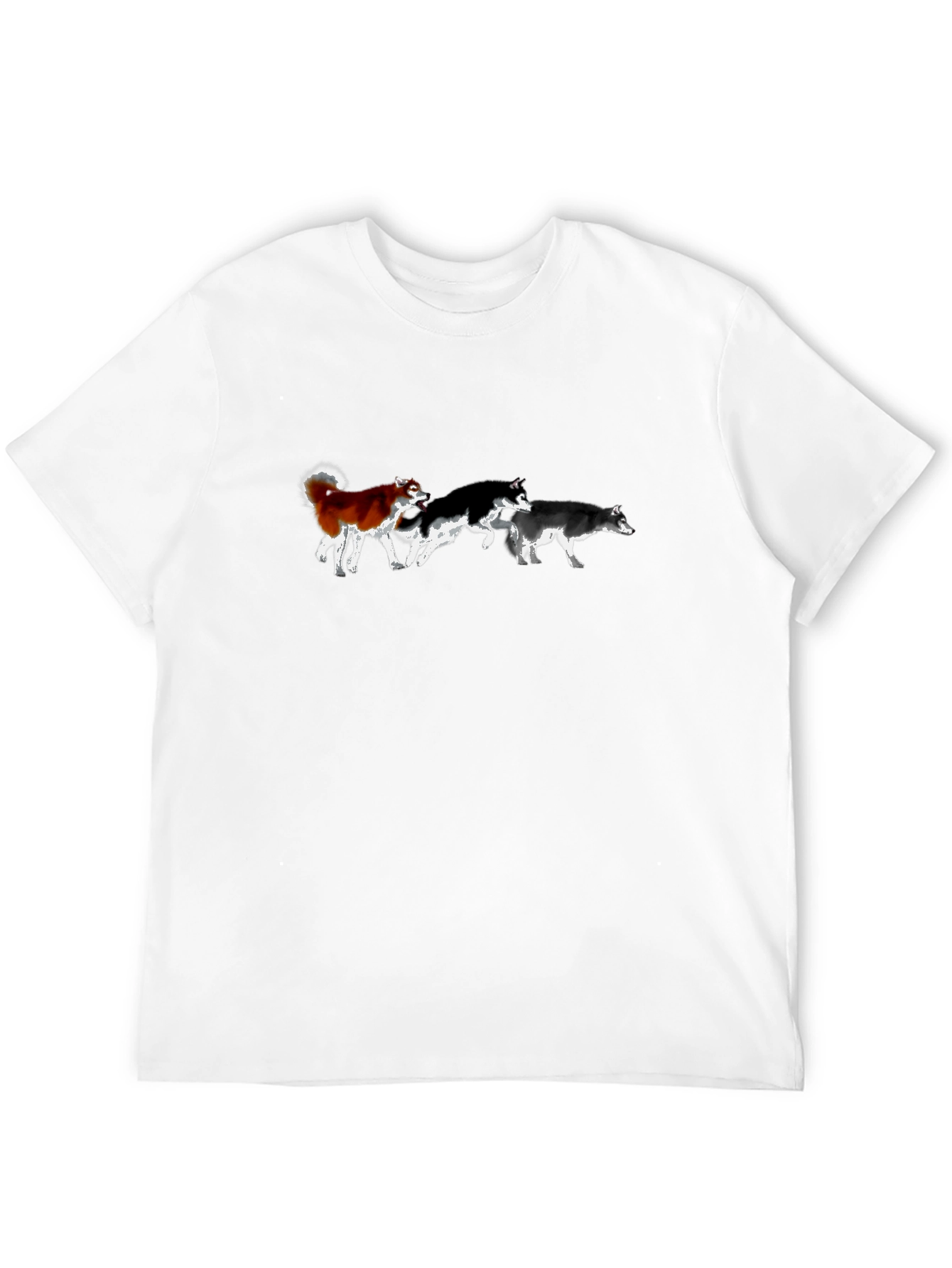 Black Husky Dog Pack T-Shirt - Black Cotton Tee view 12