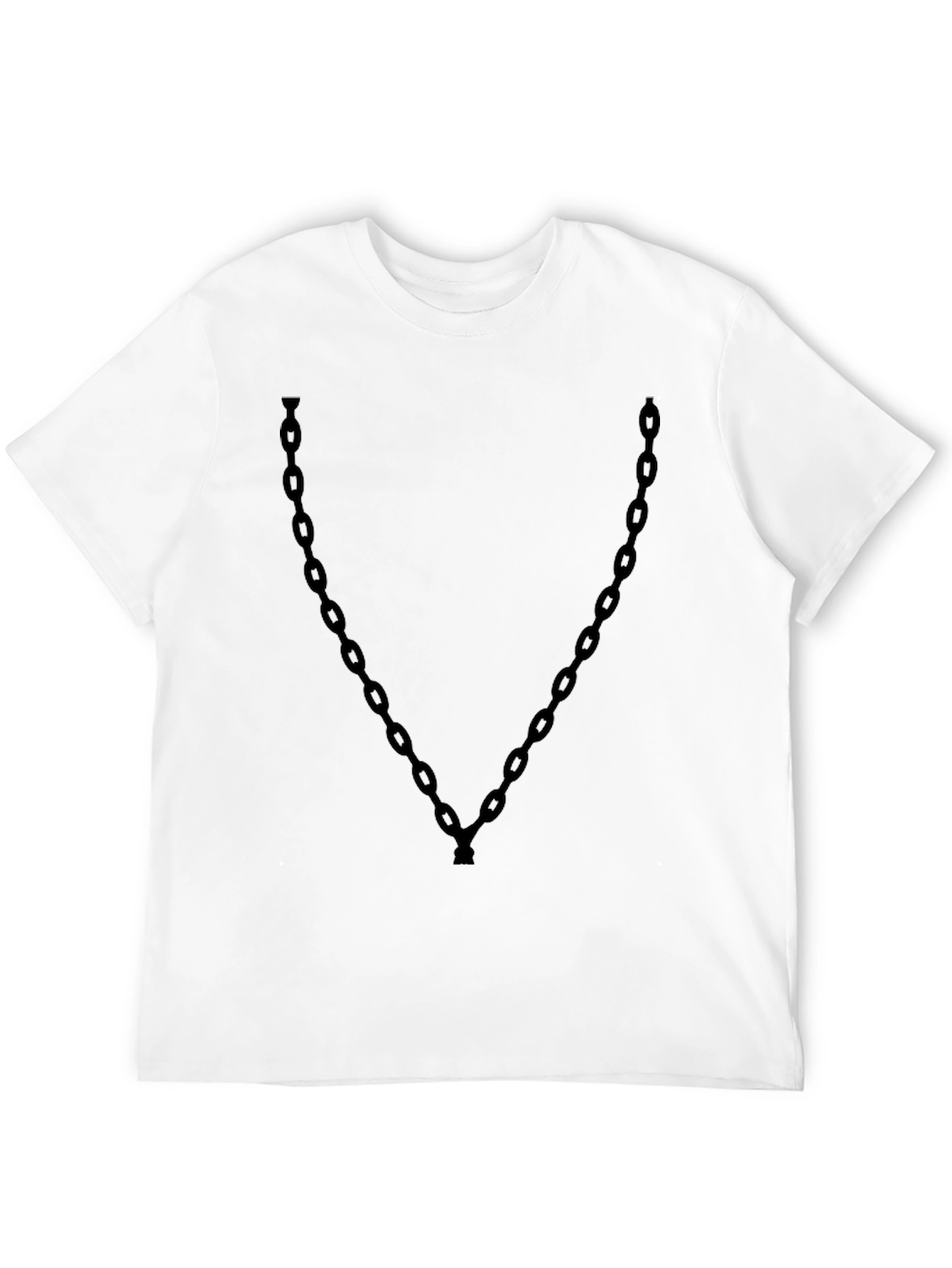 Black Chain Graphic Black T-Shirt view 12