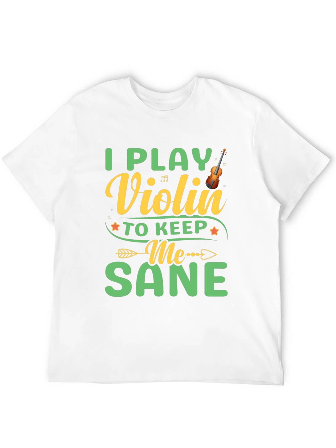 Black I Play Violin to Keep Me Sane Black T-Shirt view 12
