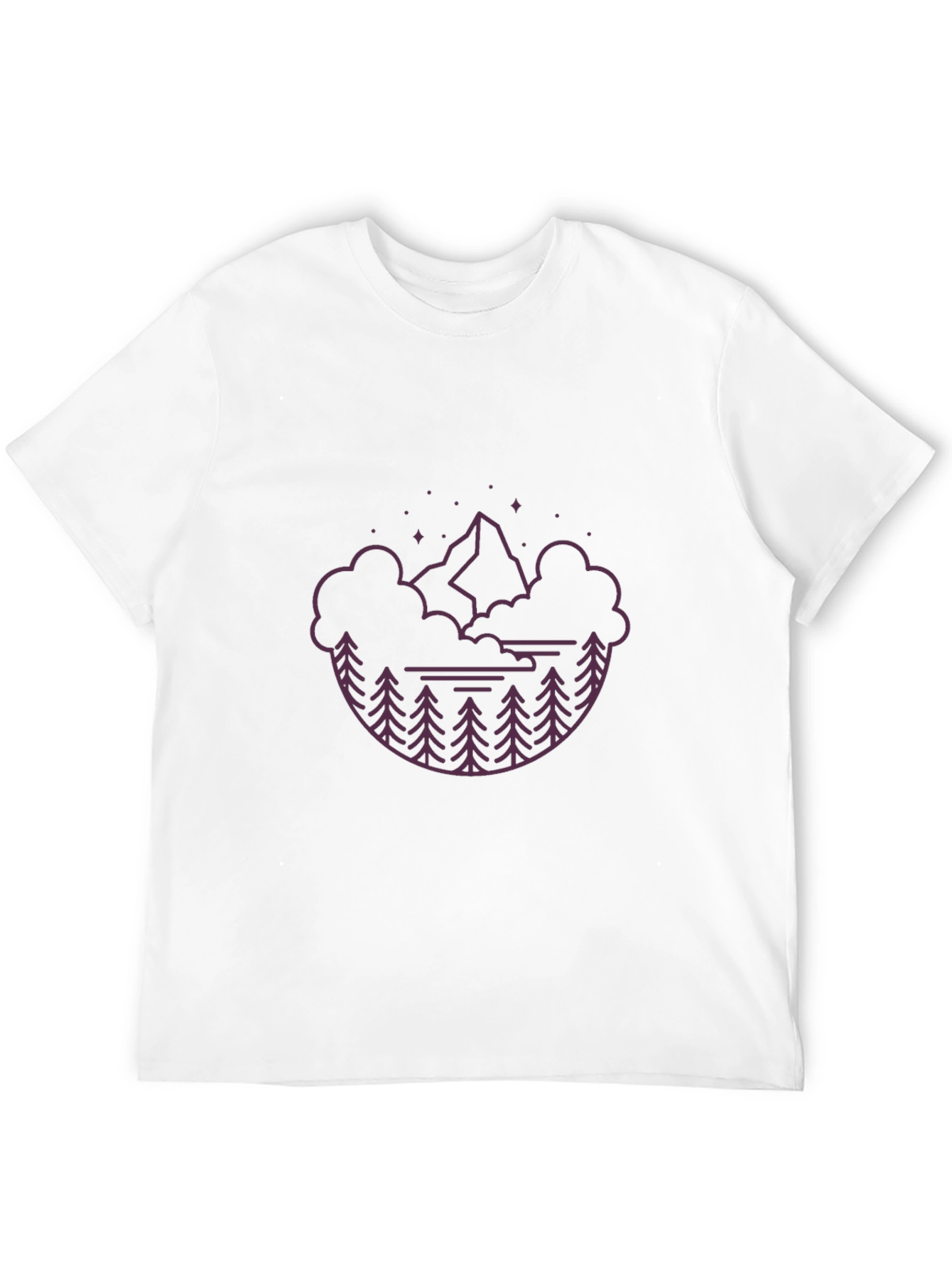 Black Mountainscape Graphic Tee - Nature Inspired Design view 12