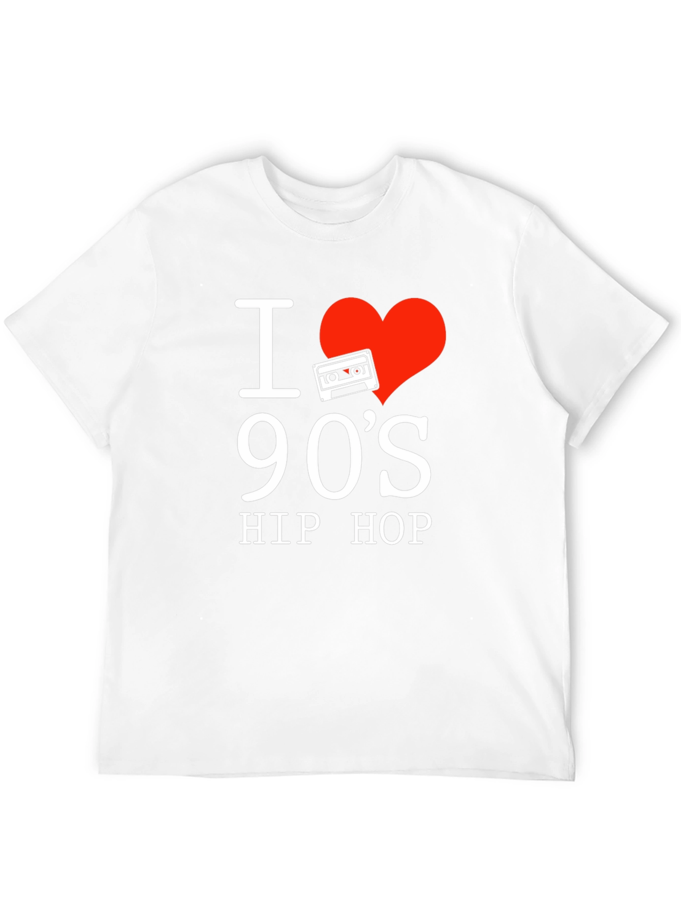 Black I Love 90's Hip Hop Graphic T-Shirt view 12