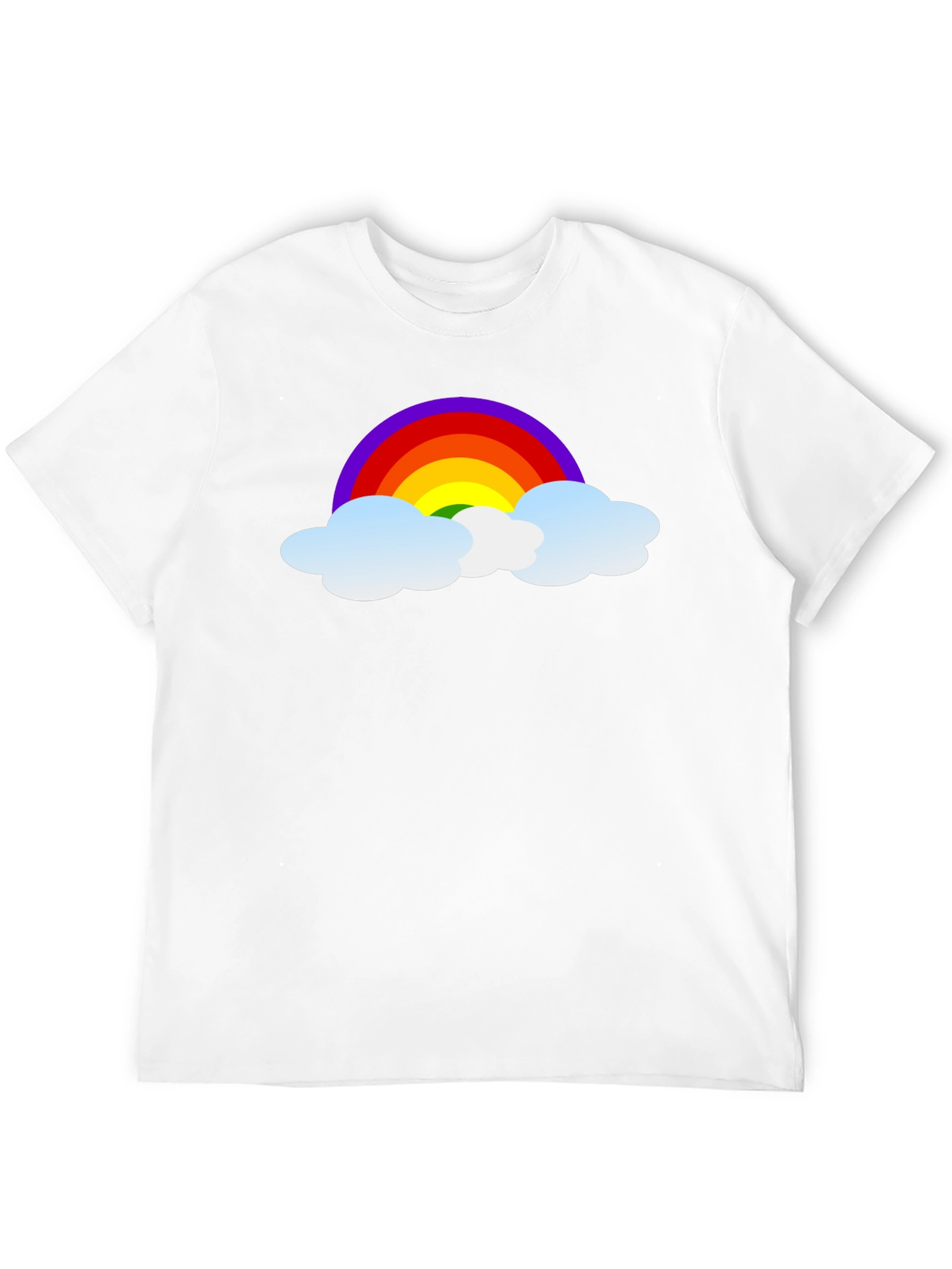 Black Rainbow Cloud Graphic Tee - Black Cotton T-Shirt view 12