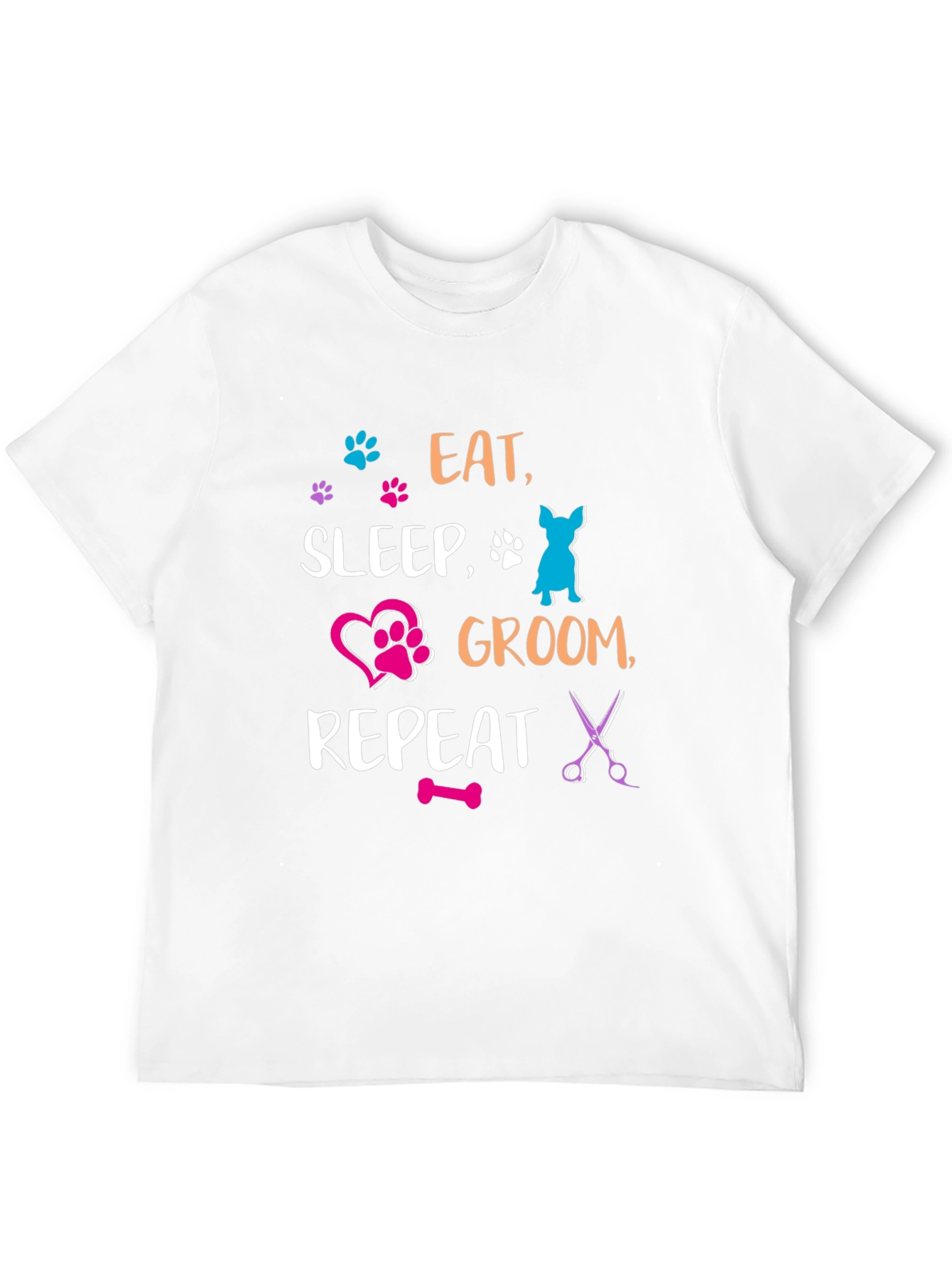 Black Eat Sleep Groom Repeat T-Shirt view 12