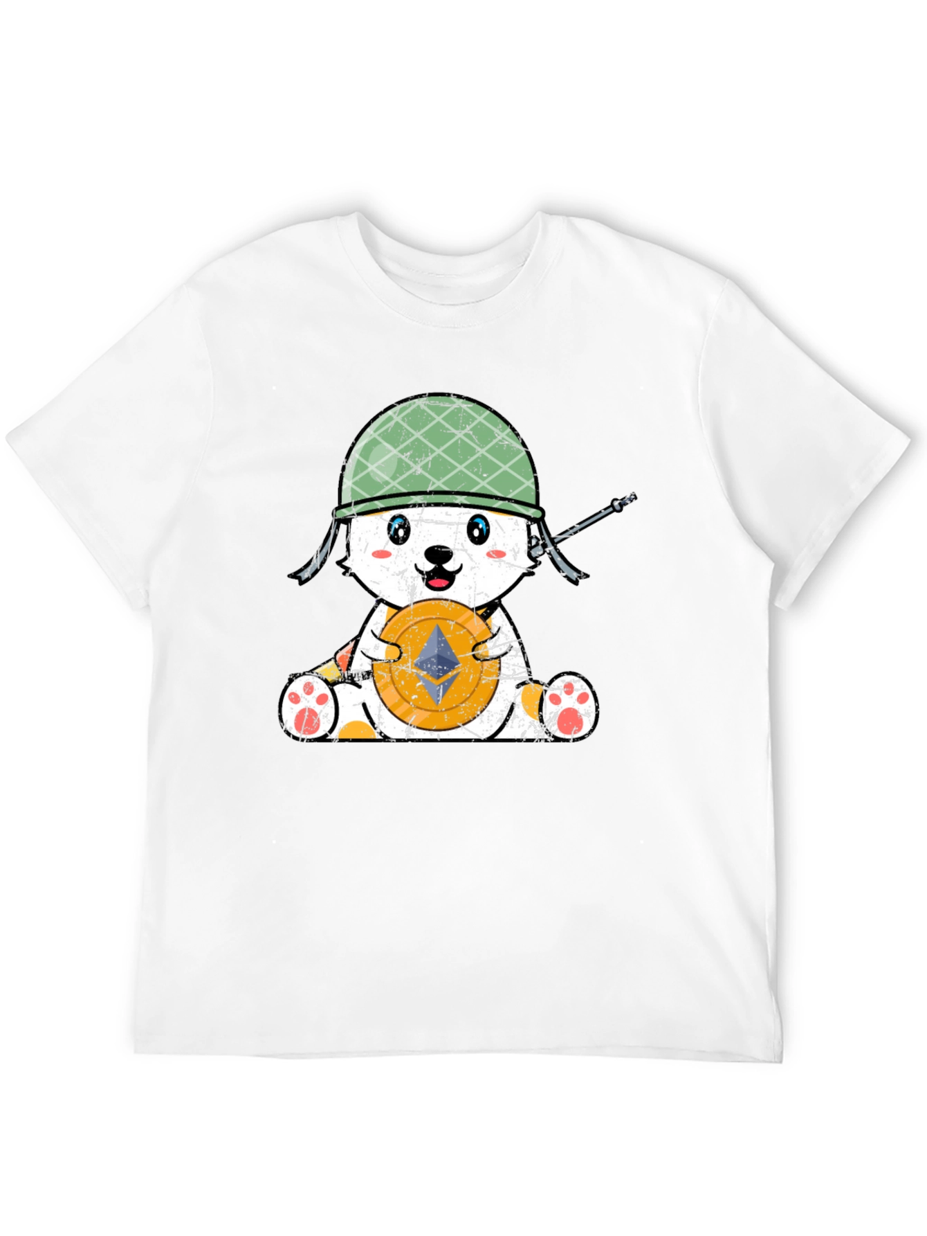 Black Crypto Bear Soldier Graphic Tee view 12