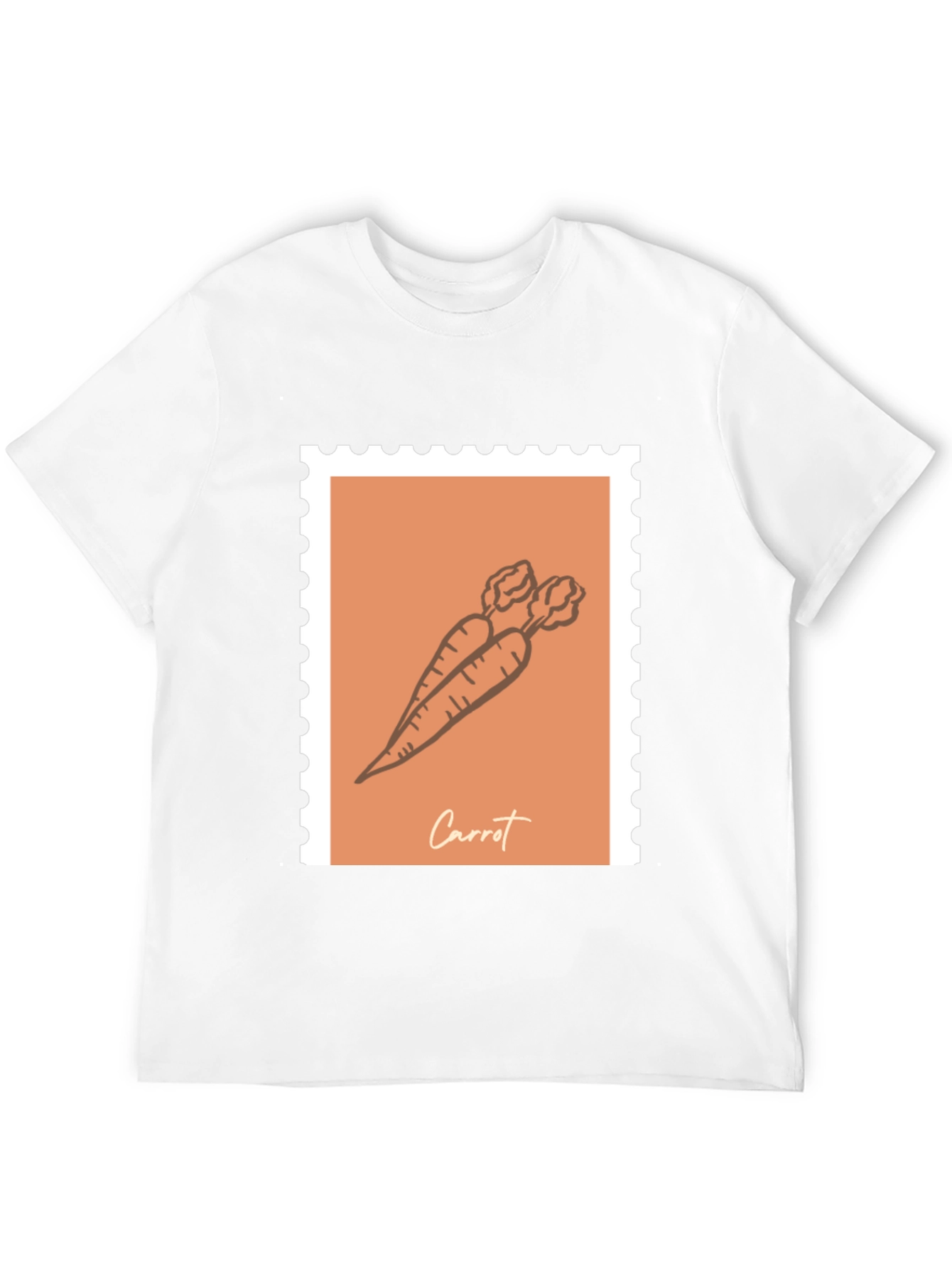 Black Carrot Stamp Graphic T-Shirt - Unisex Casual Tee view 12