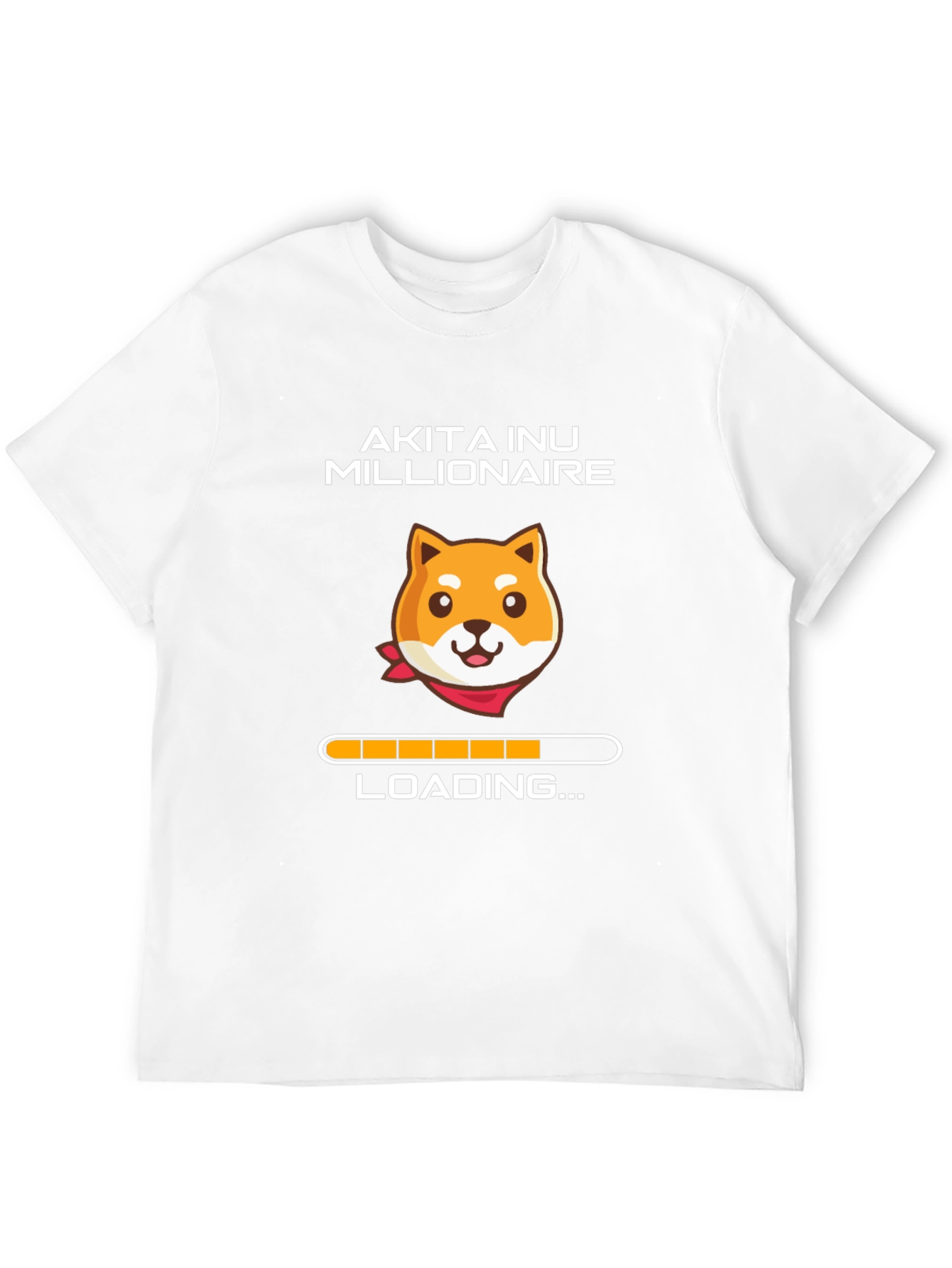 Black Akita Inu Millionaire Loading T-Shirt - Black view 12