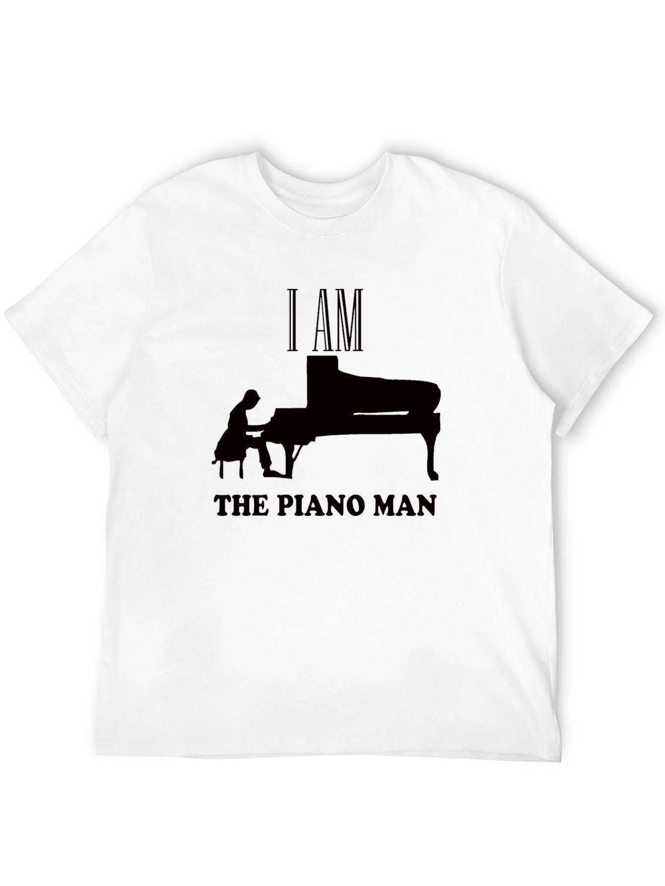 Black I AM THE PIANO MAN T-Shirt view 12