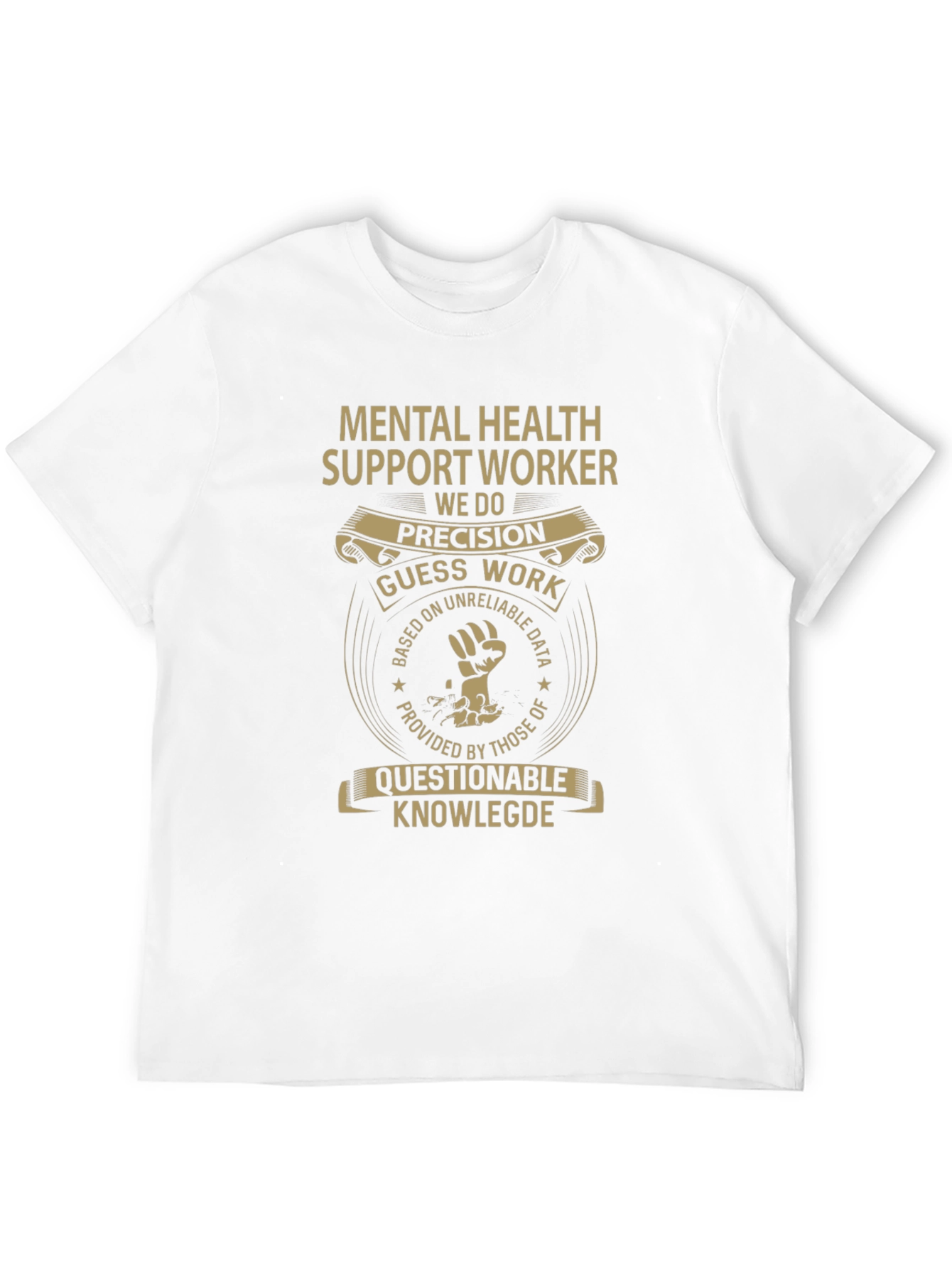 Black Mental Health Support Worker T-Shirt view 12