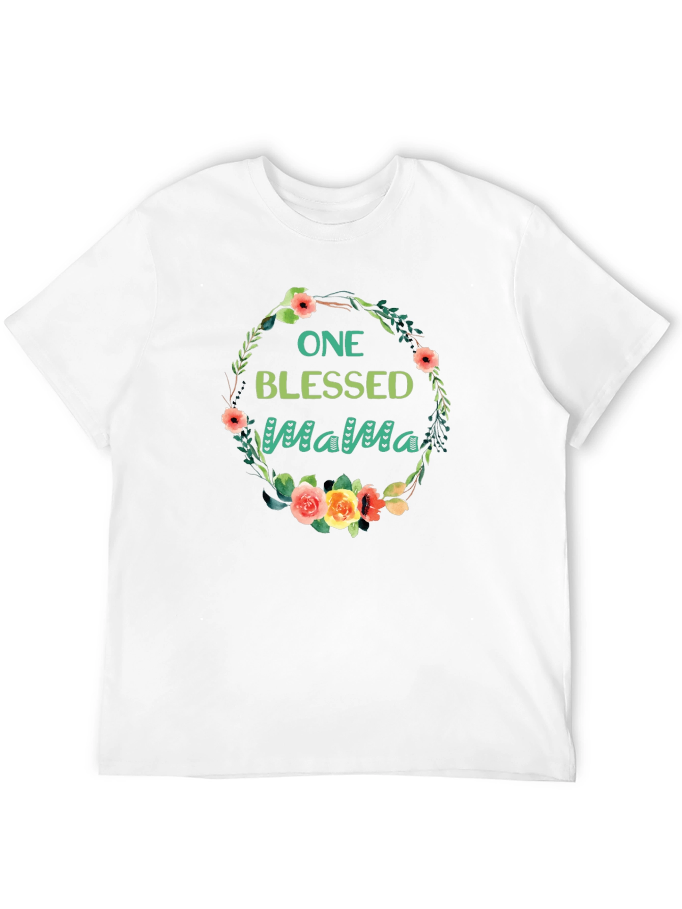 Black One Blessed Mama T-Shirt view 12