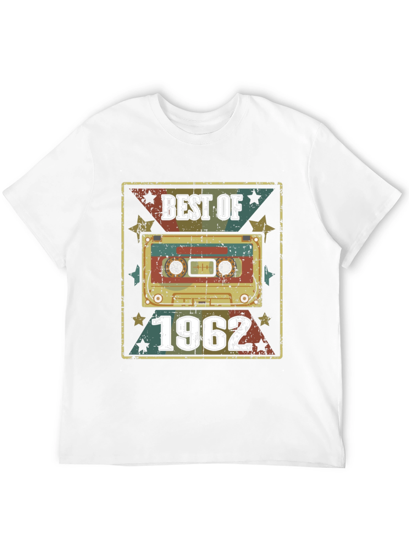 Black Best of 1962 Retro Cassette Graphic T-Shirt view 12