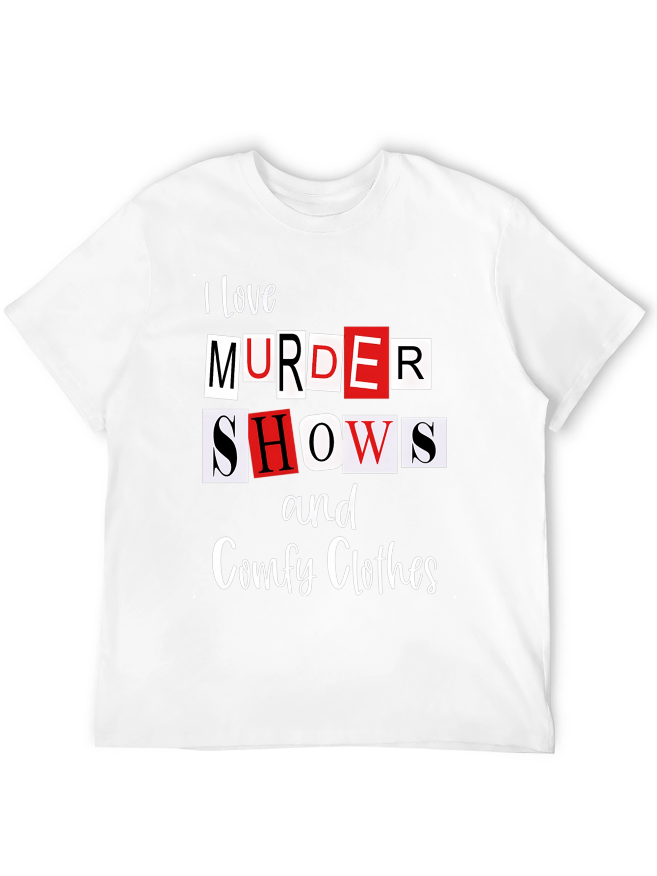 Black Murder Shows & Comfy Clothes Black Graphic Tee view 12