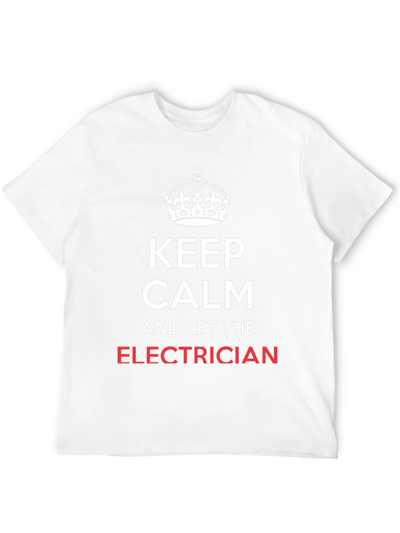 Black Keep Calm Electrician T-Shirt - Funny Electrician Gift view 12
