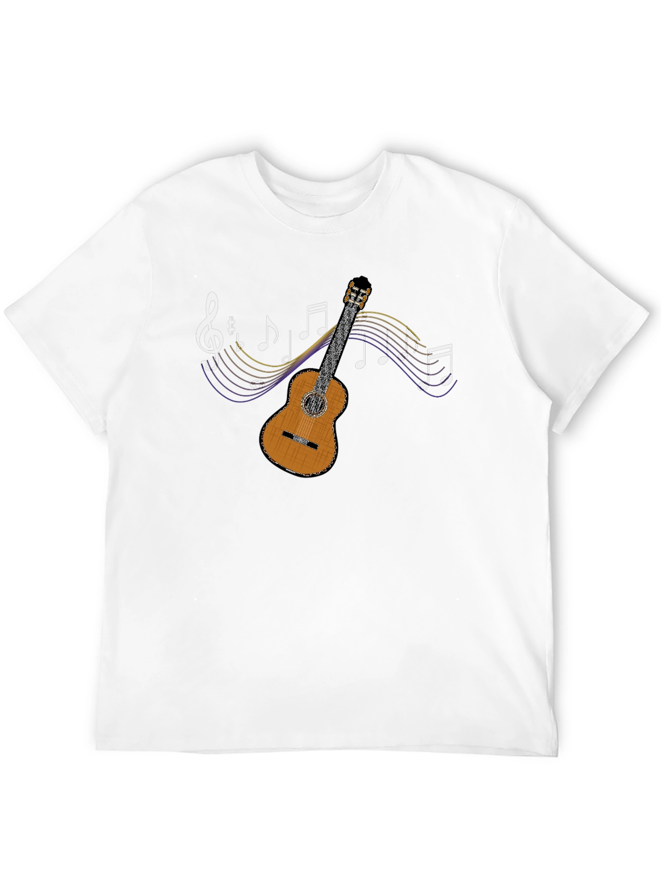 Black Musical Guitar Graphic T-Shirt - Stylish & Unique! view 12
