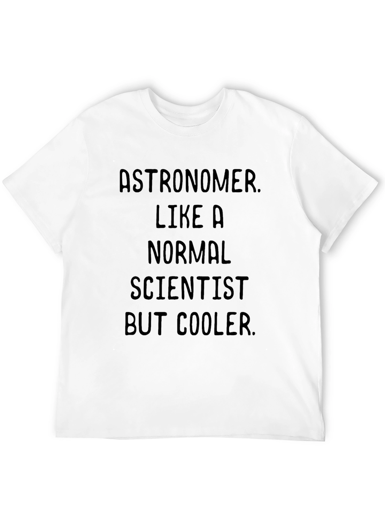 Black Astronomer Cool Scientist Black T-Shirt view 12