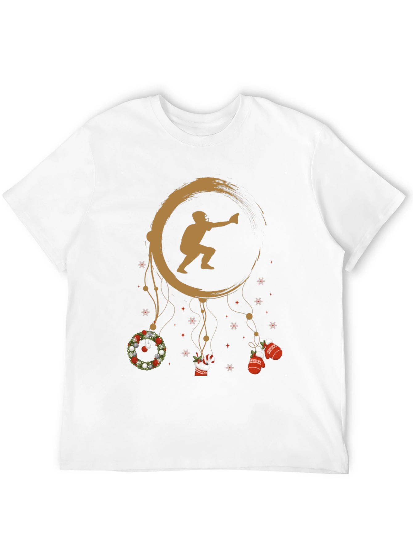 Black Festive Baseball Dreamcatcher T-Shirt view 12