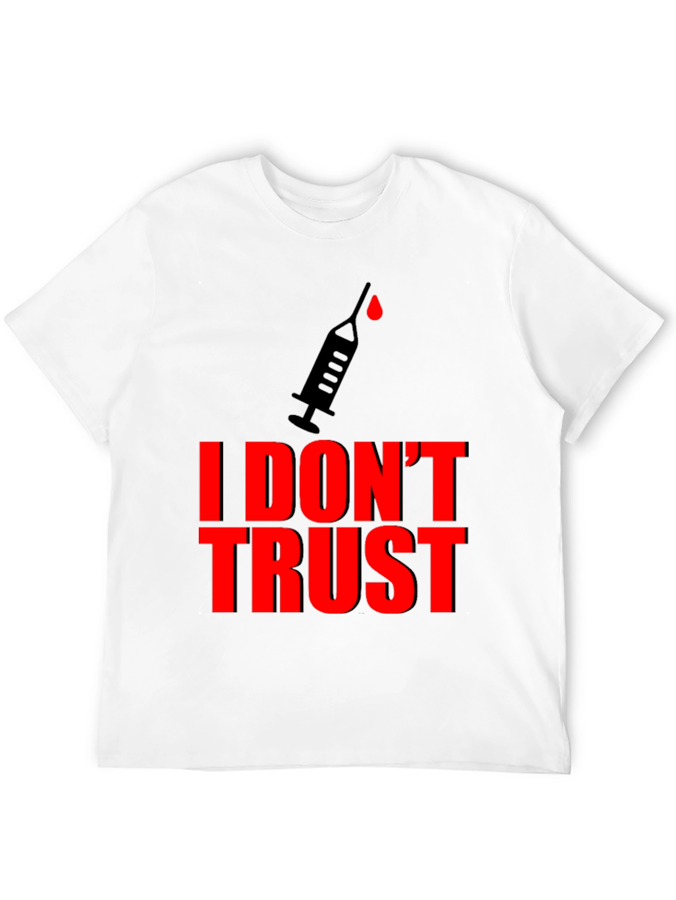 Black I Don't Trust Graphic Tee - Conspiracy Statement T-Shirt view 12