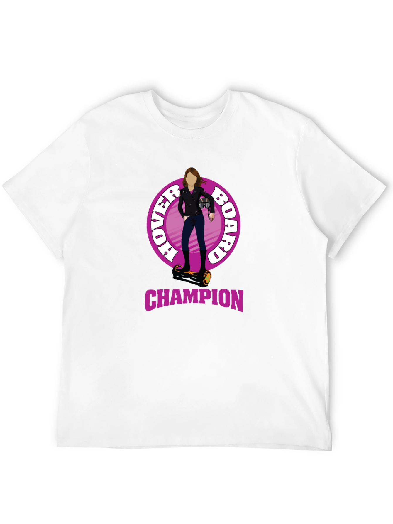 Black Hoverboard Champion Graphic Tee - Unique Design view 12