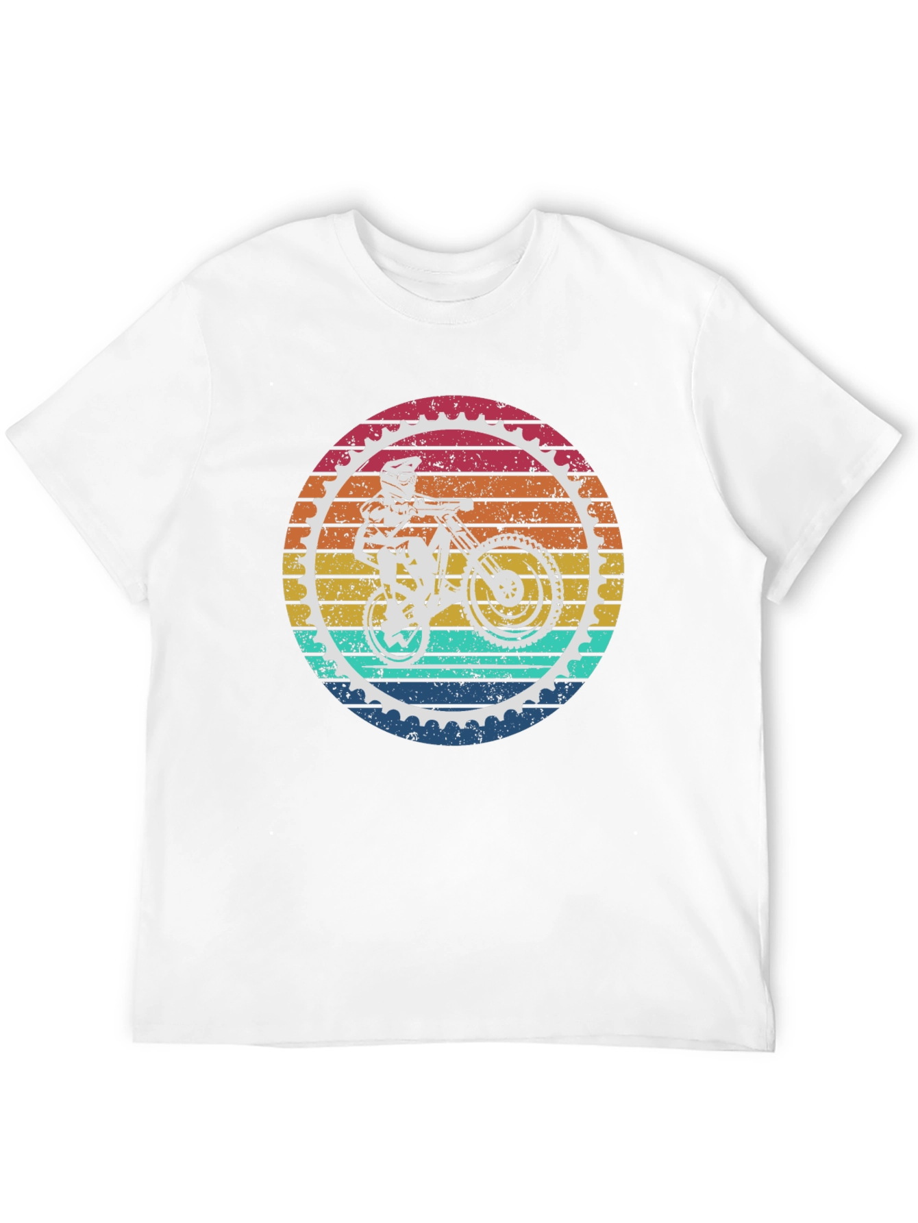 Black Retro Mountain Bike Graphic T-Shirt view 12