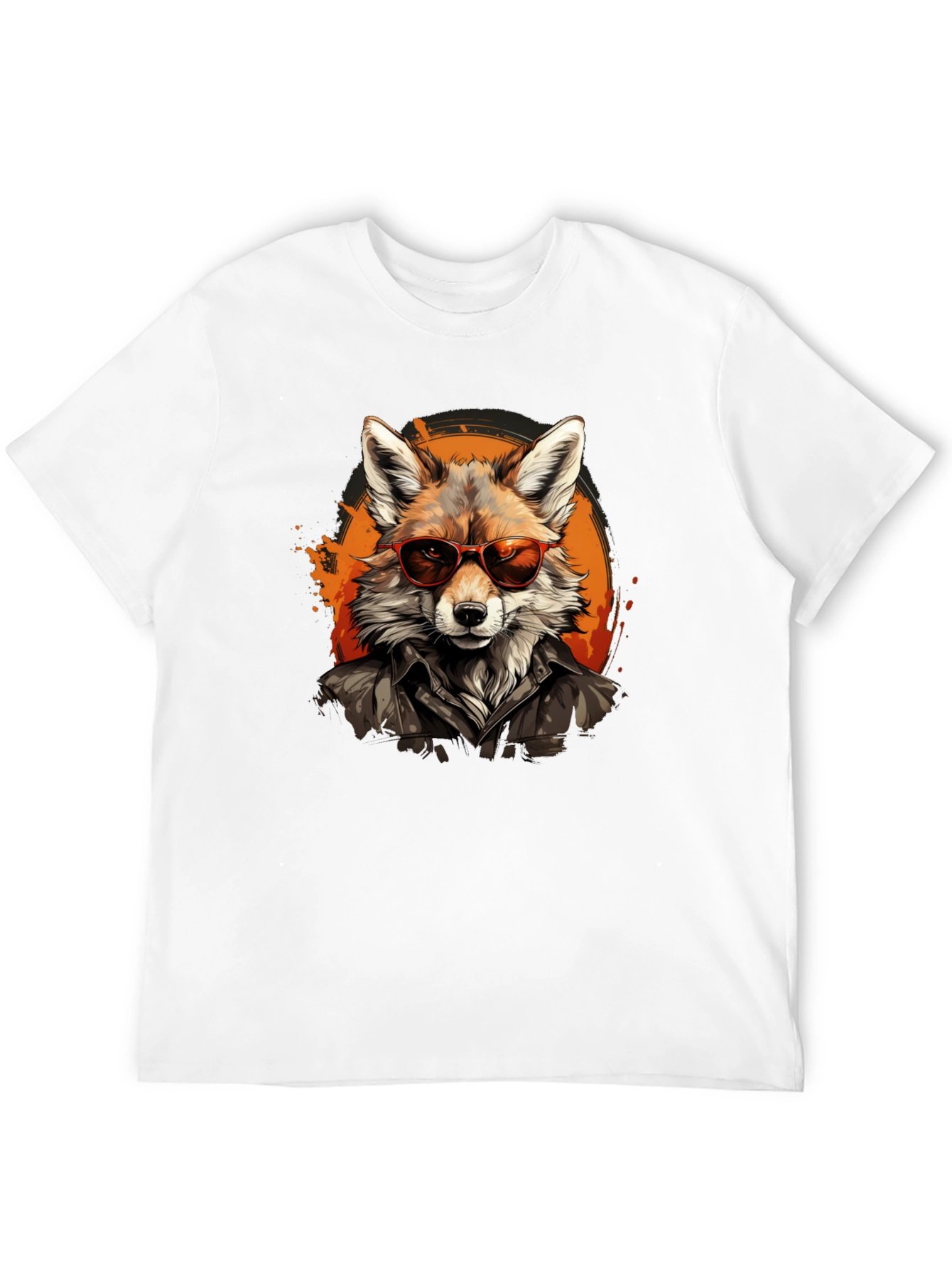 Black Cool Fox Graphic Tee - Trendy Animal T-Shirt view 12