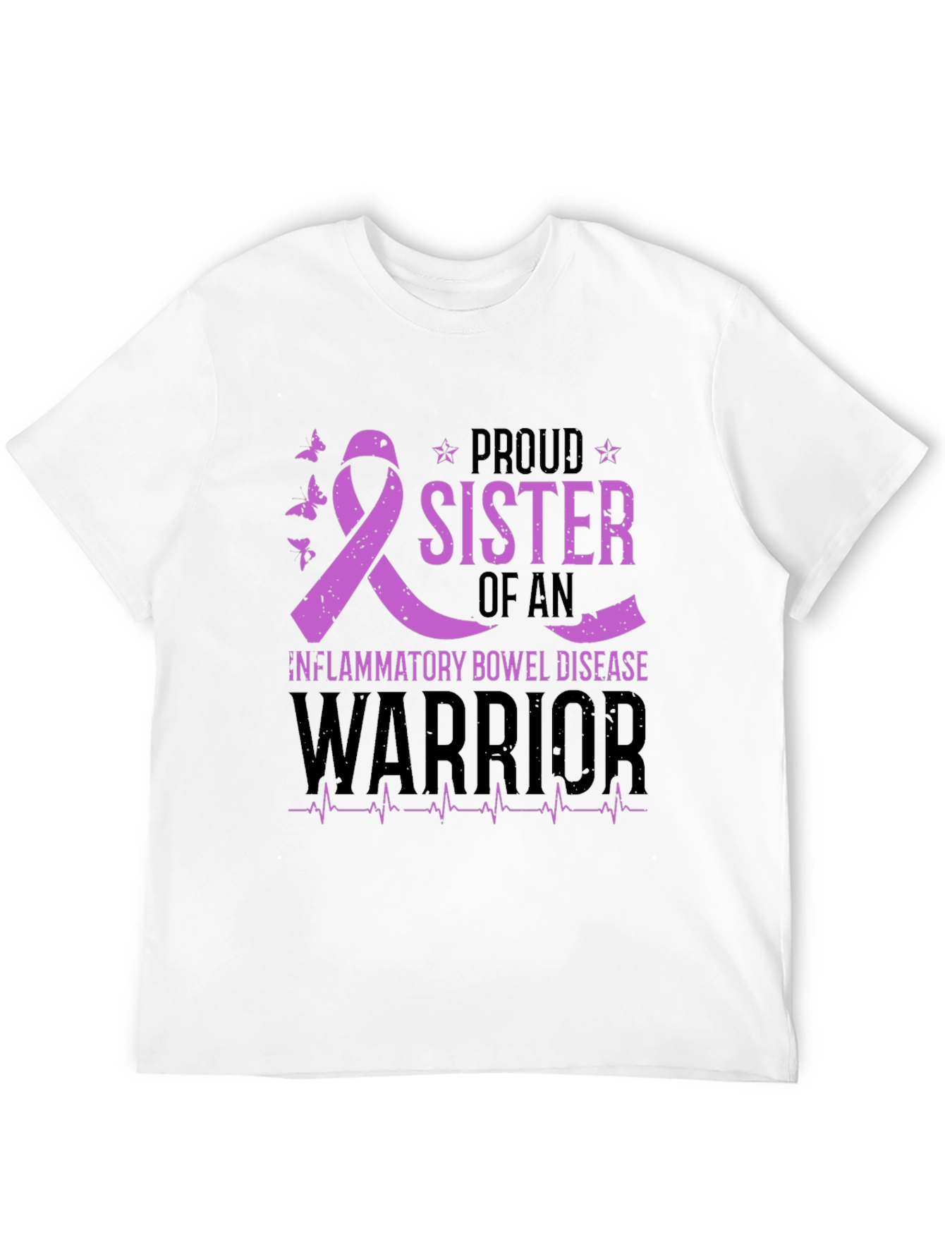 Black Proud Sister Inflammatory Bowel Disease Awareness T-Shirt view 12