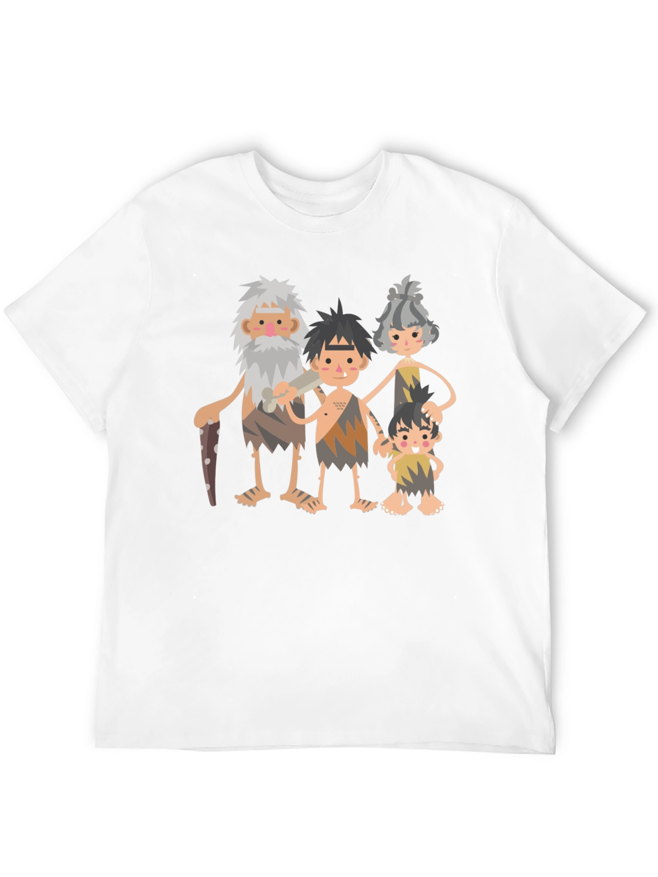 Black Caveman Family Graphic Tee - Black view 12