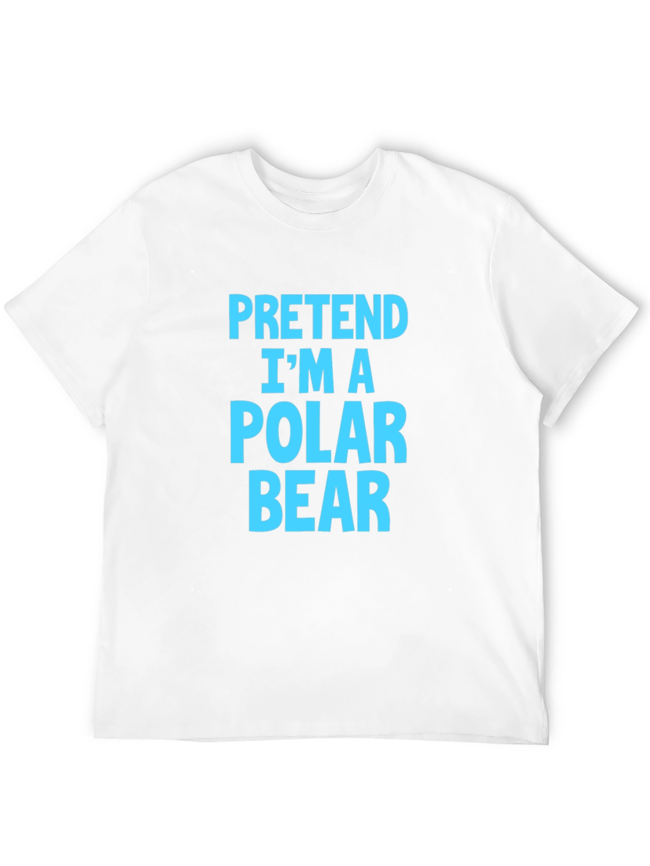 Black Pretend I'm A Polar Bear T-Shirt Funny Costume Tee view 12
