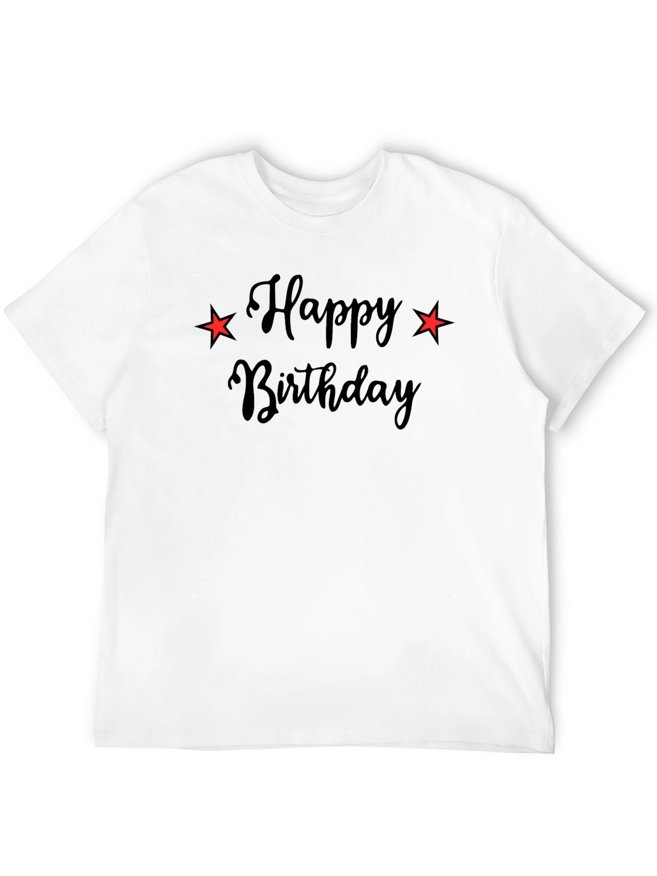 Black Happy Birthday T-Shirt: Starry Celebration Tee view 12