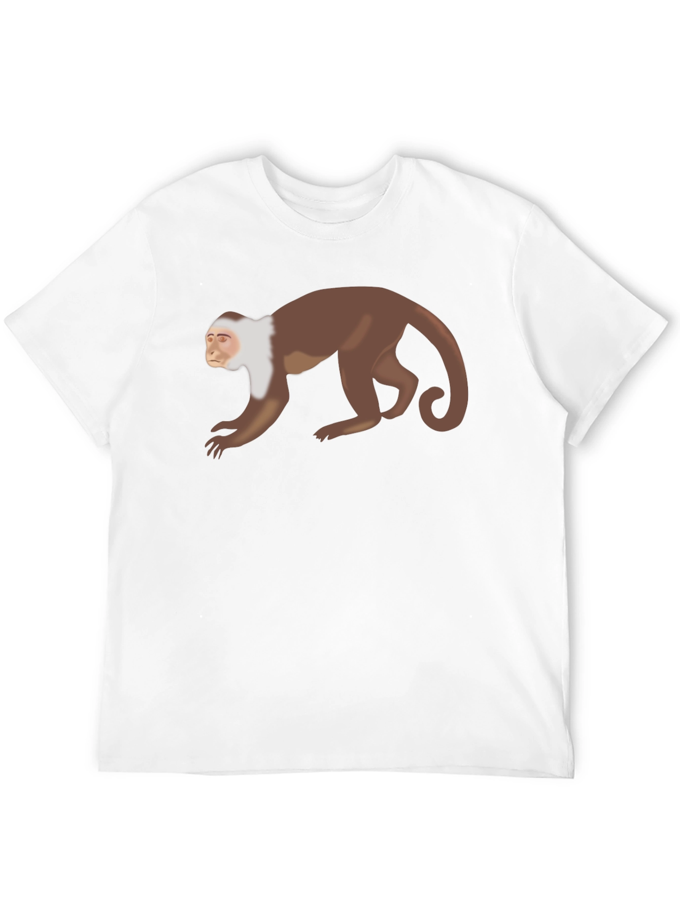 Black Capuchin Monkey Graphic T-Shirt - Unisex Black Tee view 12