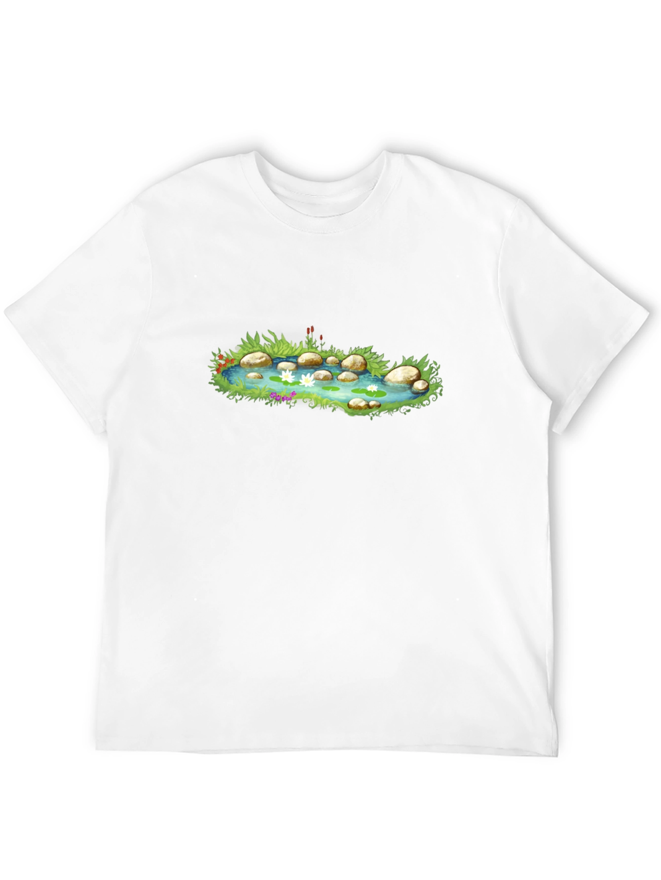 Black Pond Design Black T-Shirt view 12