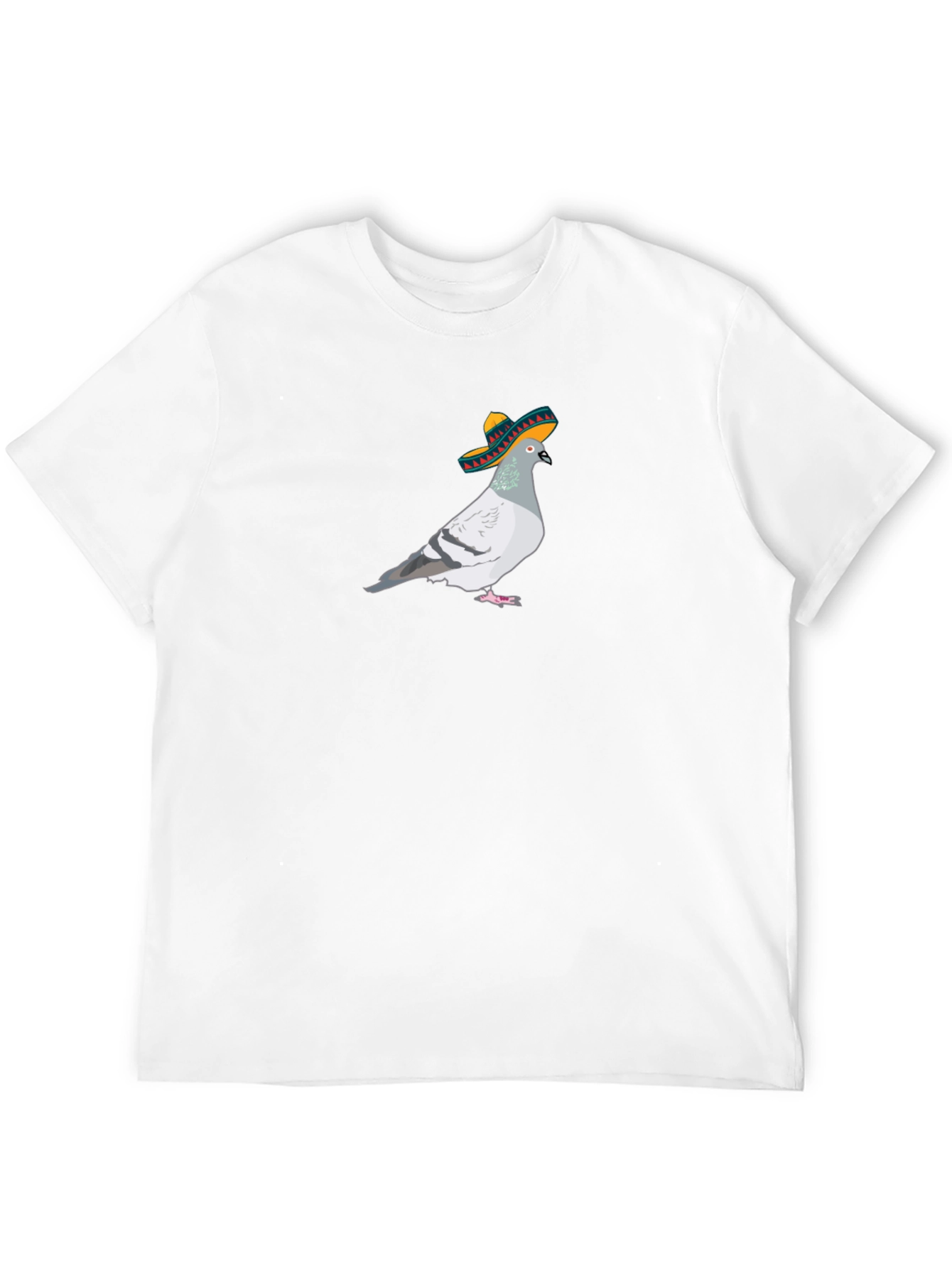 Black Pigeon in Sombrero Graphic T-Shirt view 12