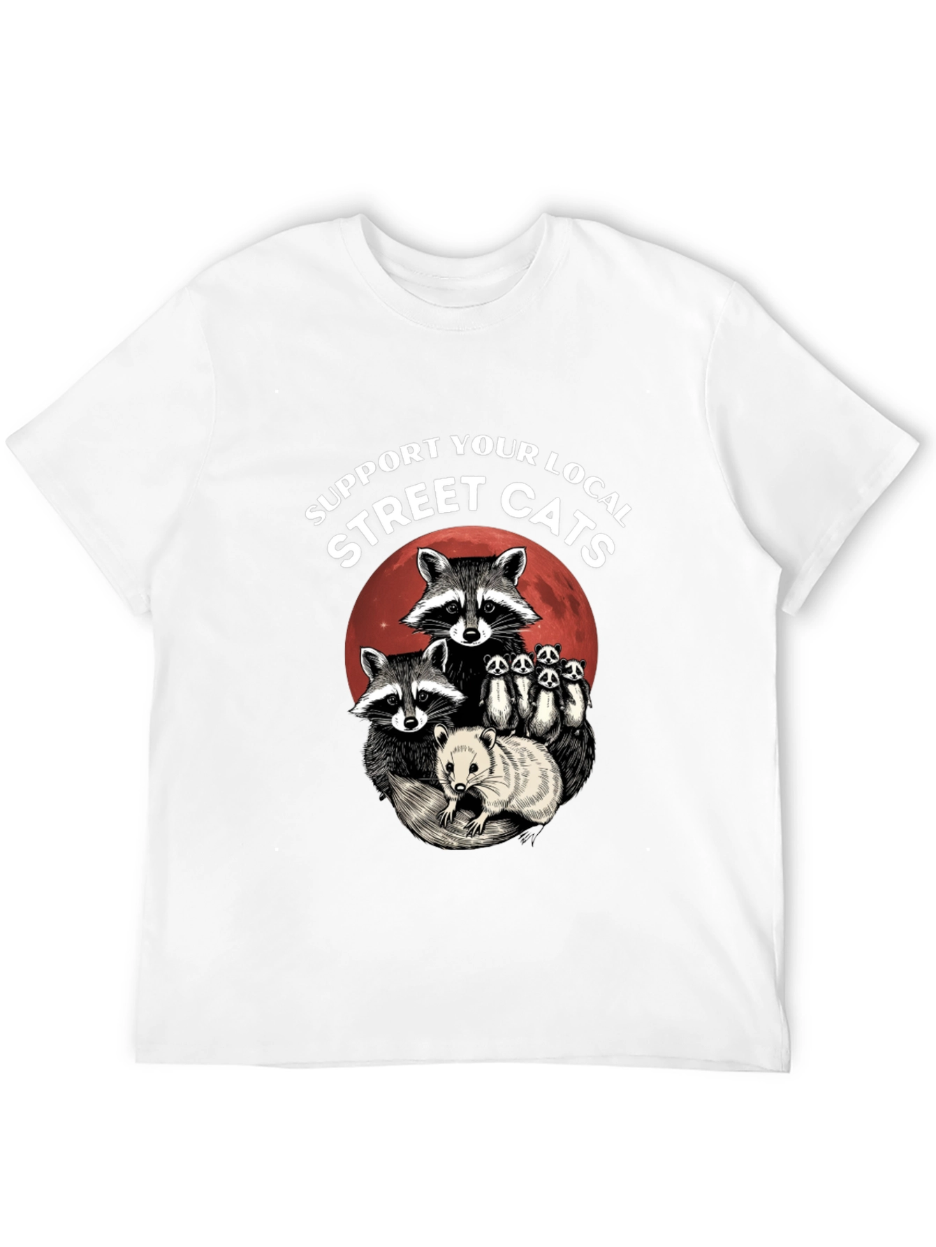 Black Support Your Local Street Cats T-Shirt view 12