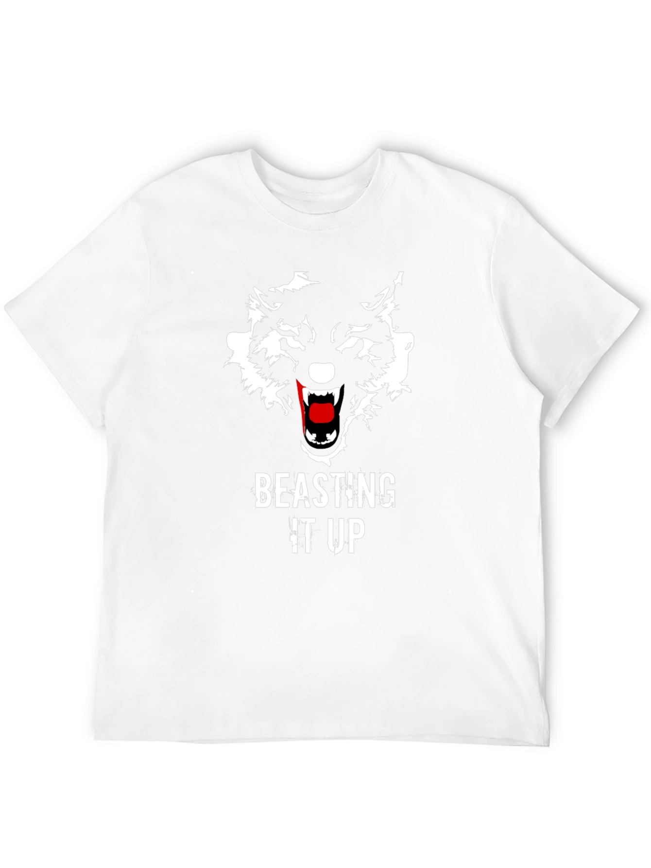 Black Beasting It Up Wolf Graphic T-Shirt - Black view 12