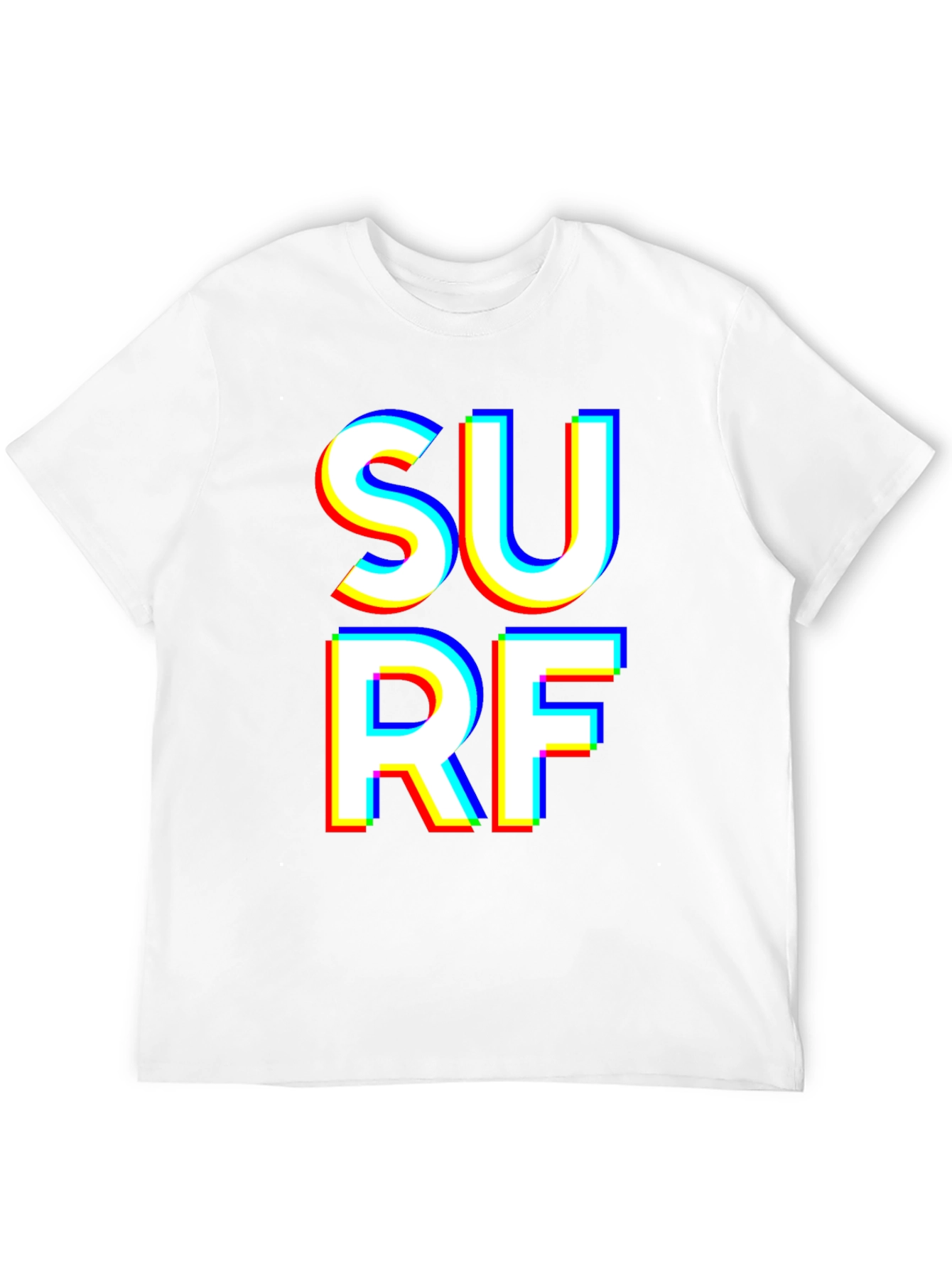 Black Surf Graphic T-Shirt - Bold White Text on Black view 12