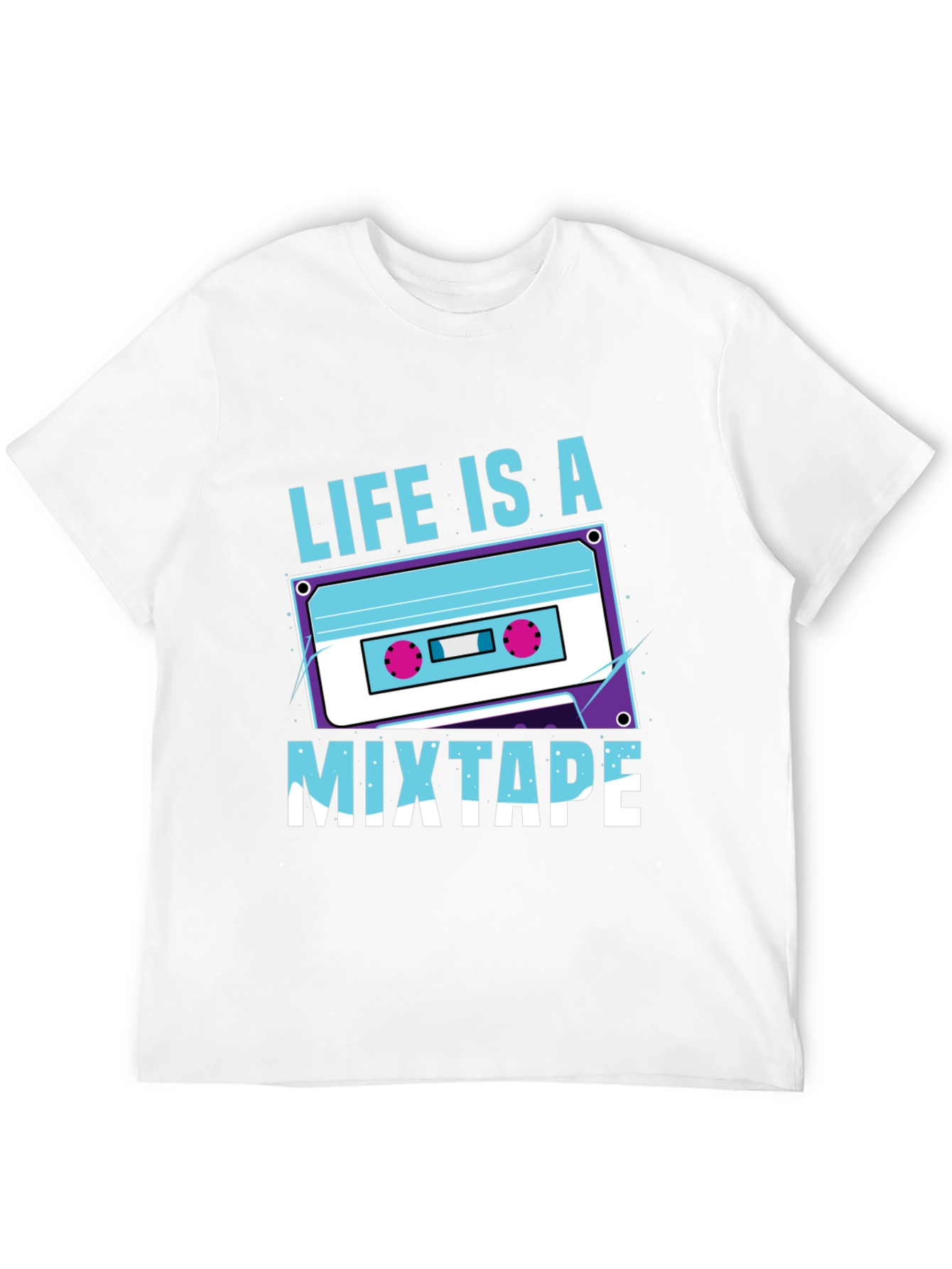 Black Life Is A Mixtape Graphic Tee - Retro Style view 12